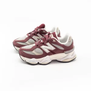 NEW BALANCE - NEW BALANCE 9060 LACE WASHED BURGUNDY KIDS