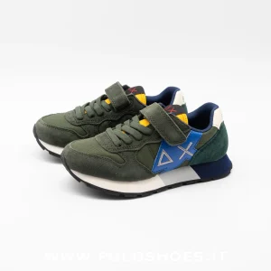 SUN68 - BOY'S JAKI SOLID KID MILITARE SCURO