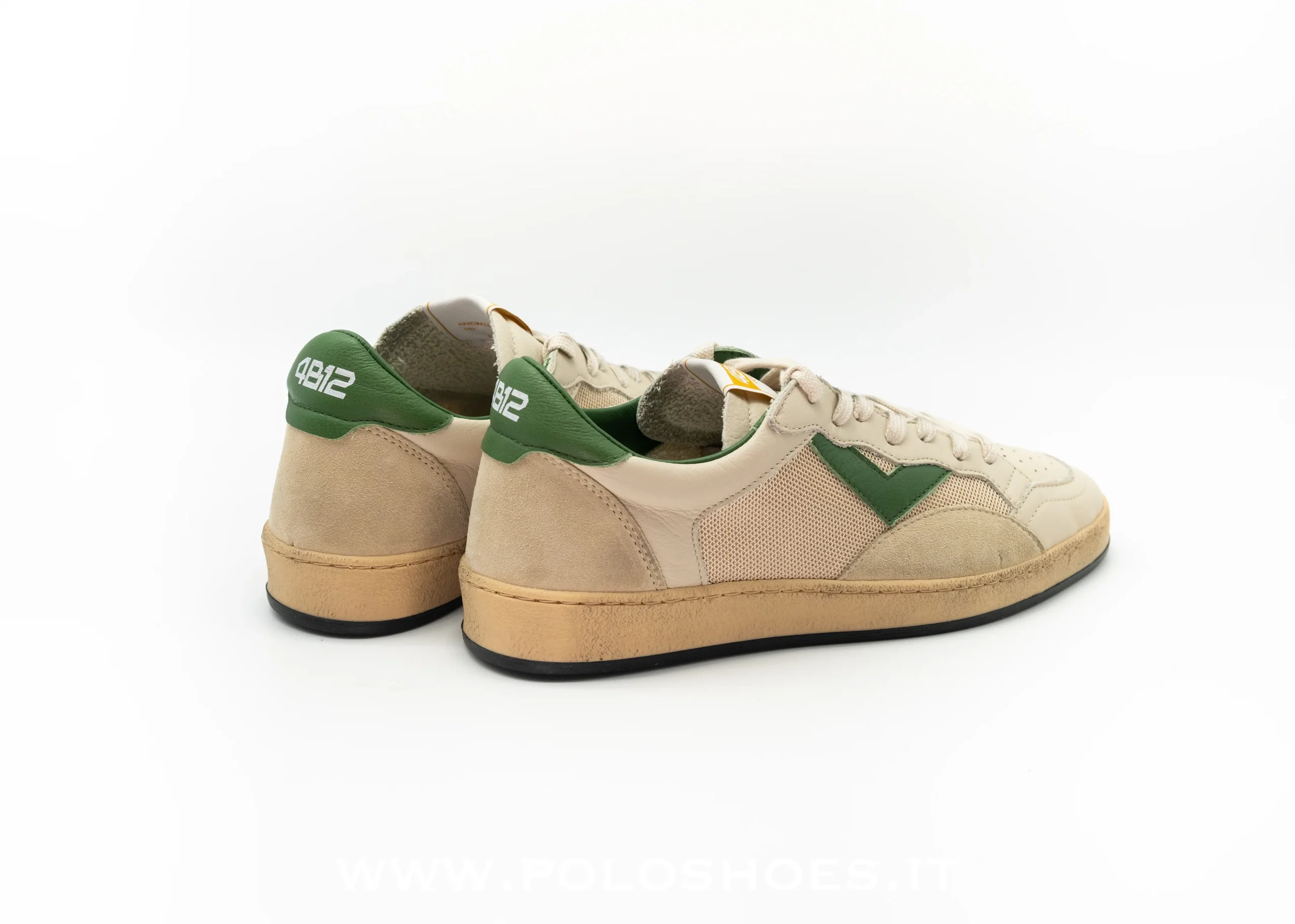 4B12 - PLAY NEW SNEAKERS BEIGE VERDE - immagine 4