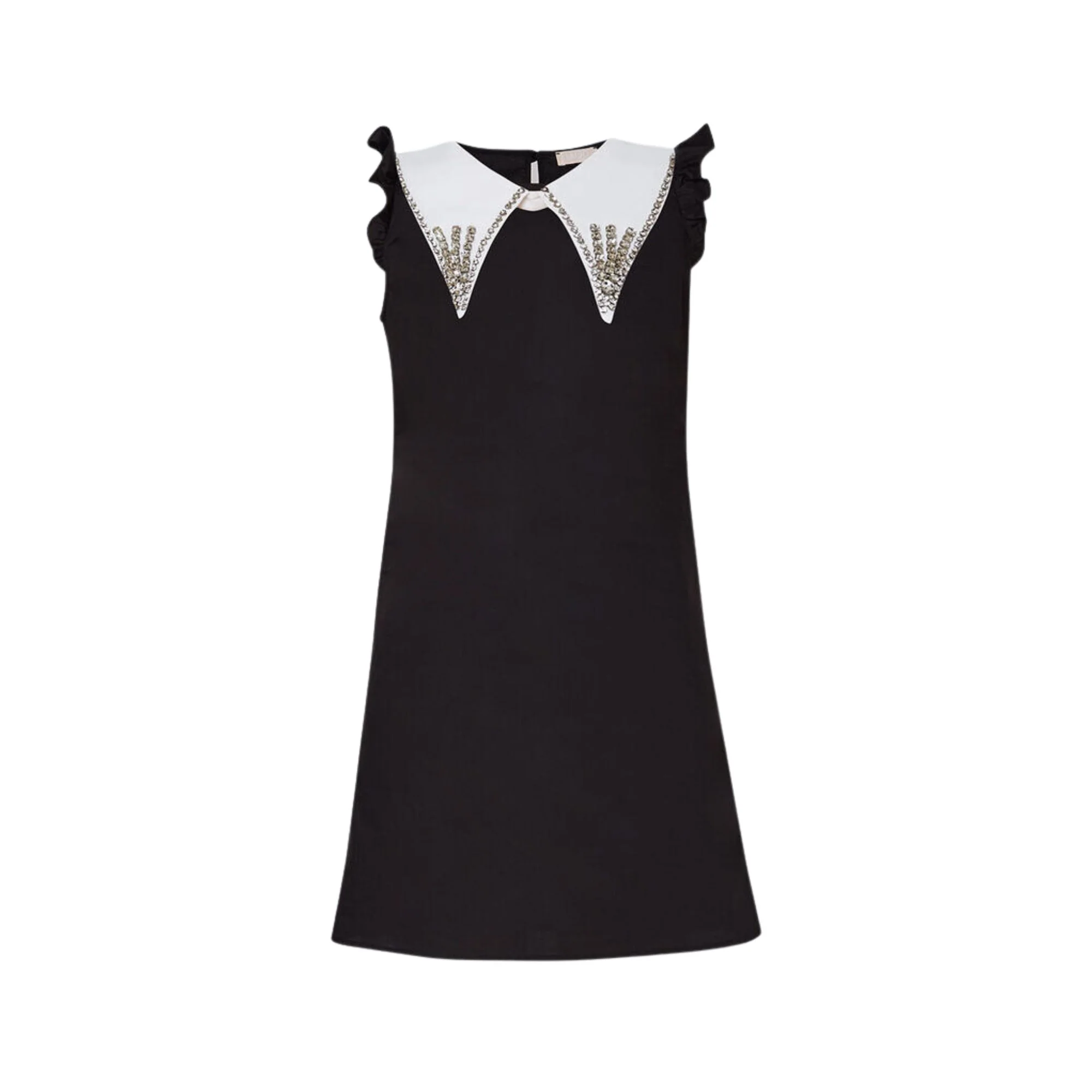 Abito Donna mini con colletto strass