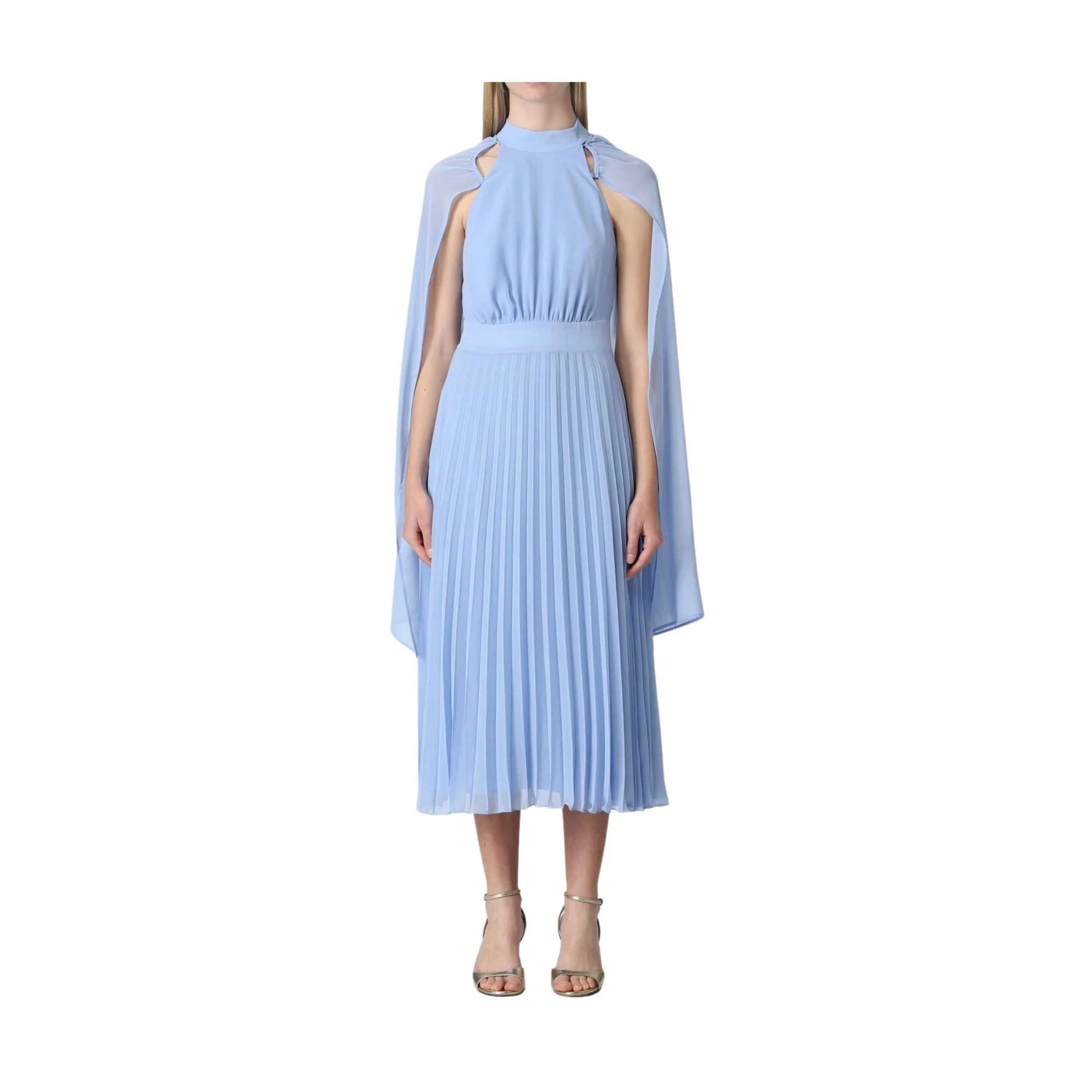 Abito Donna cerimonia con foulard staccabile - immagine 2