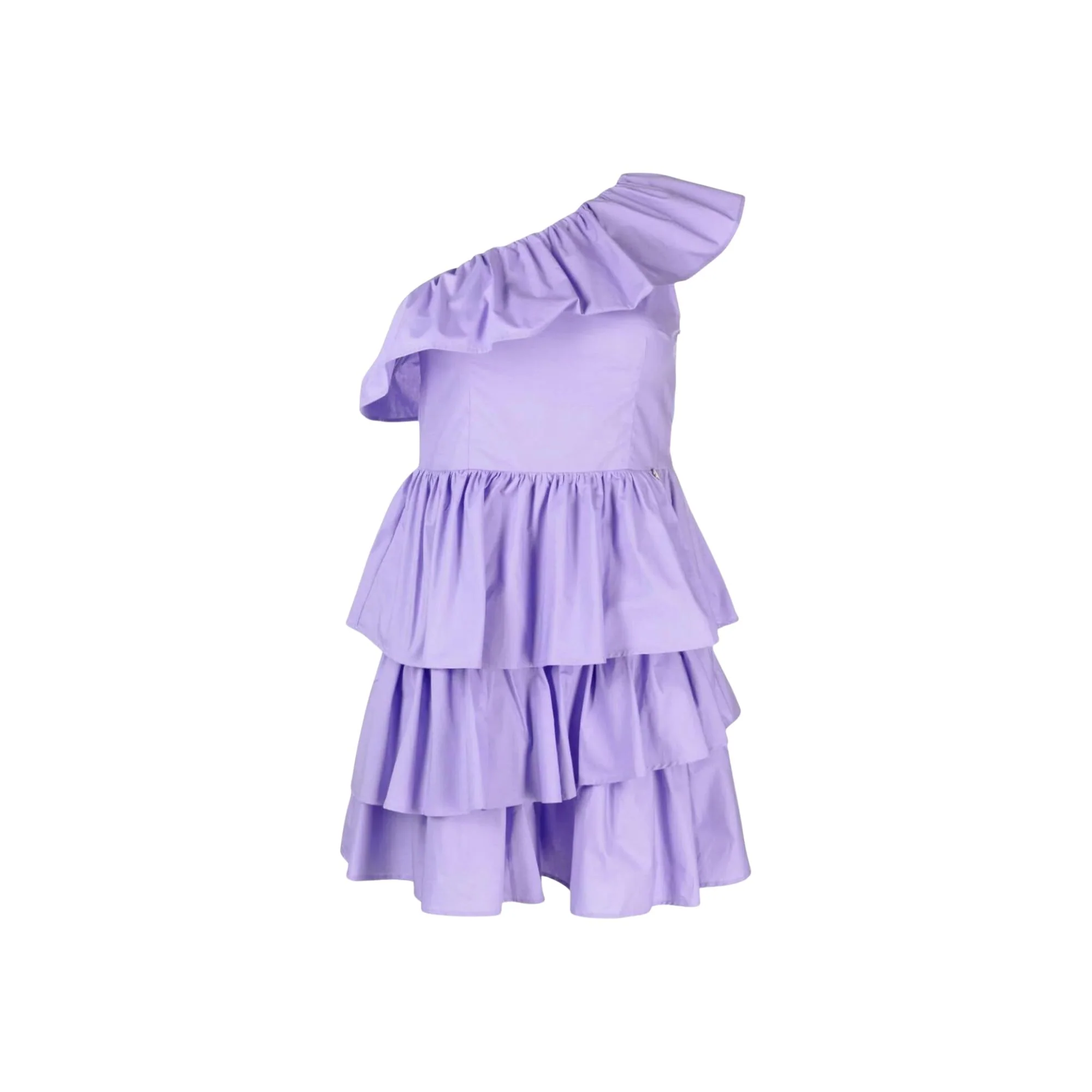 Abito Donna monospalla con rouches