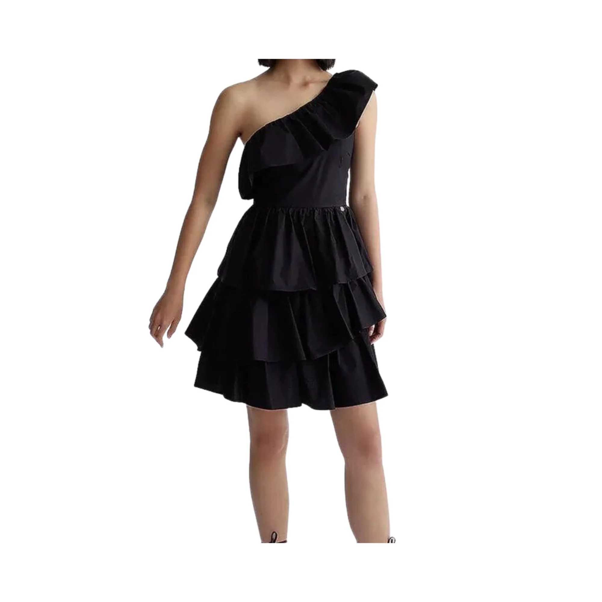 Abito Donna monospalla con rouches - immagine 5