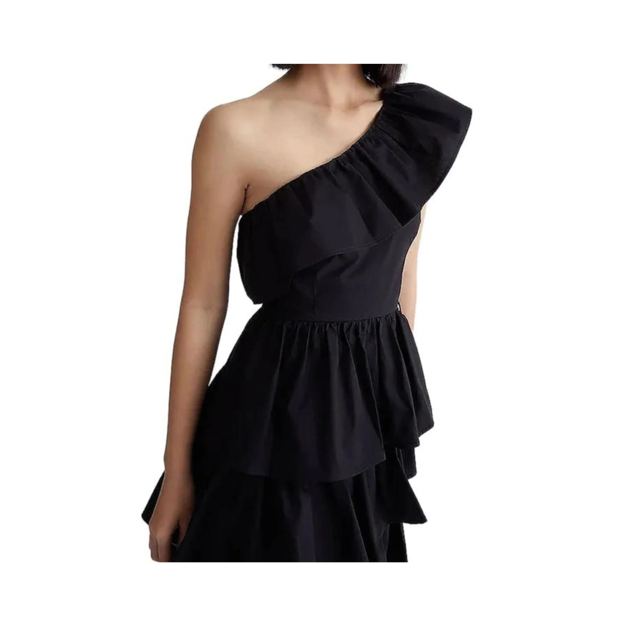 Abito Donna monospalla con rouches - immagine 7