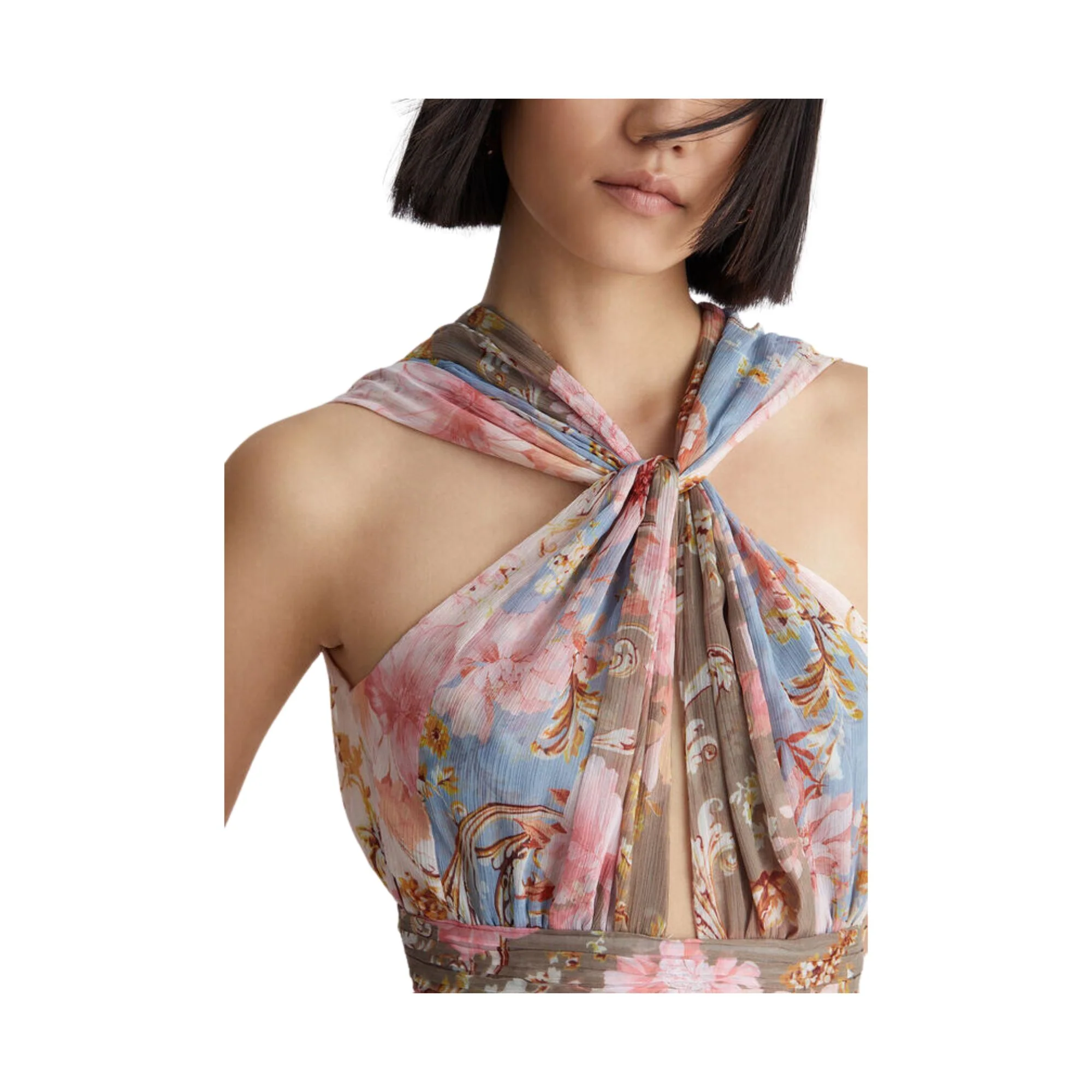 Abito Donna con nodo e stampa floreale - immagine 5