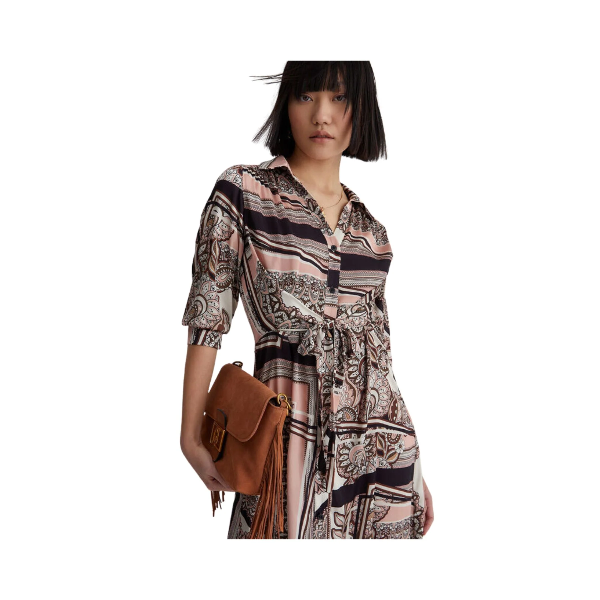 Abito Donna chemisier con stampa foulard - immagine 3