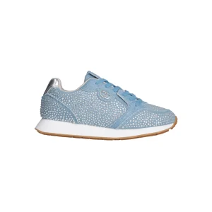 Sneakers Donna in denim con full strass