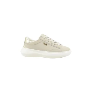 Sneakers Donna beige con dettaglio oro