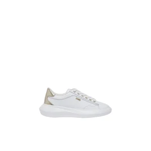 Sneakers Donna in pelle con dettaglio oro