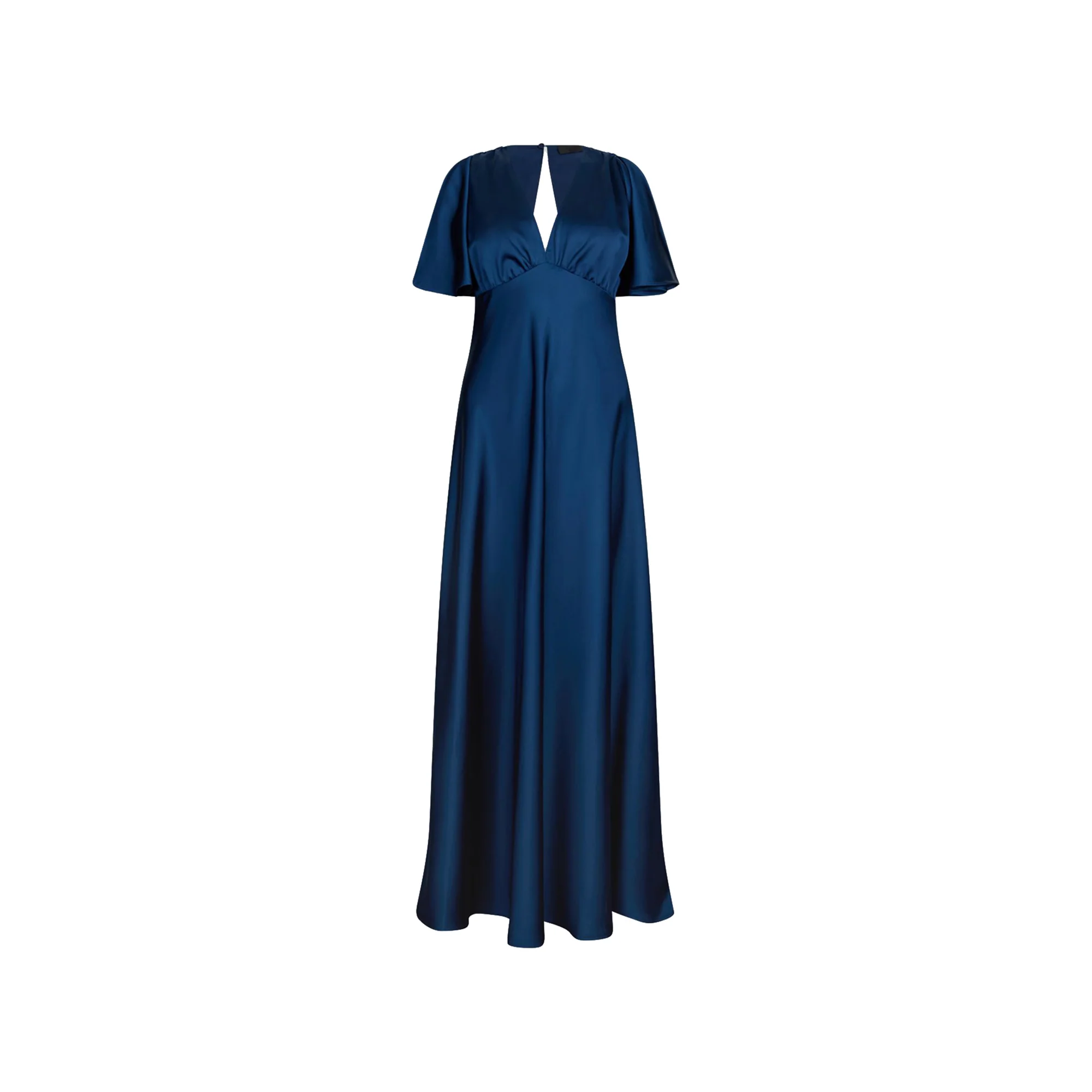 Abito lungo Donna in raso Blu - immagine 2