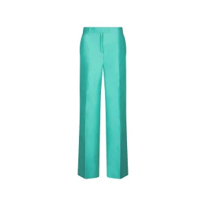Pantaloni lunghi Donna in shantung verde