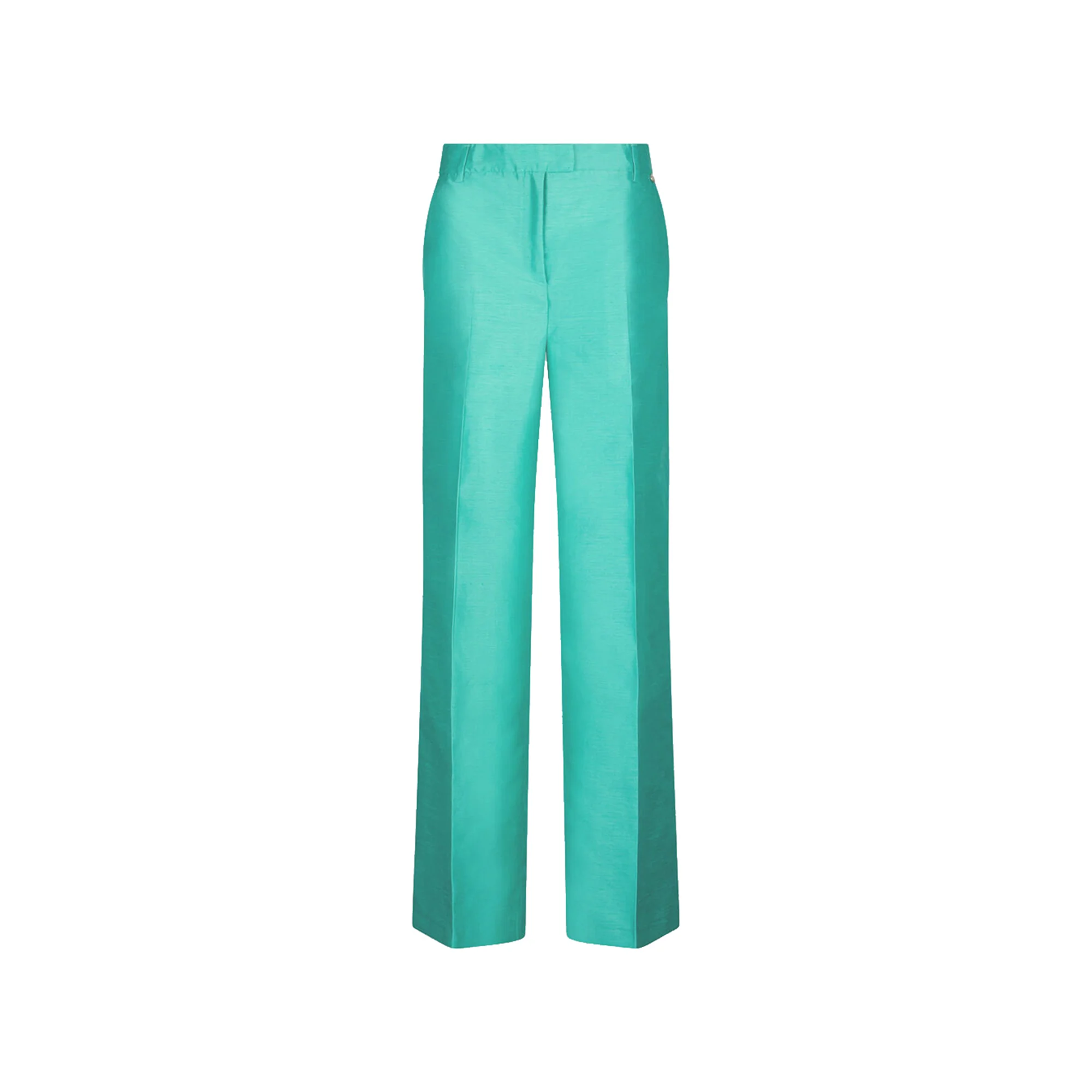 Pantaloni lunghi Donna in shantung verde
