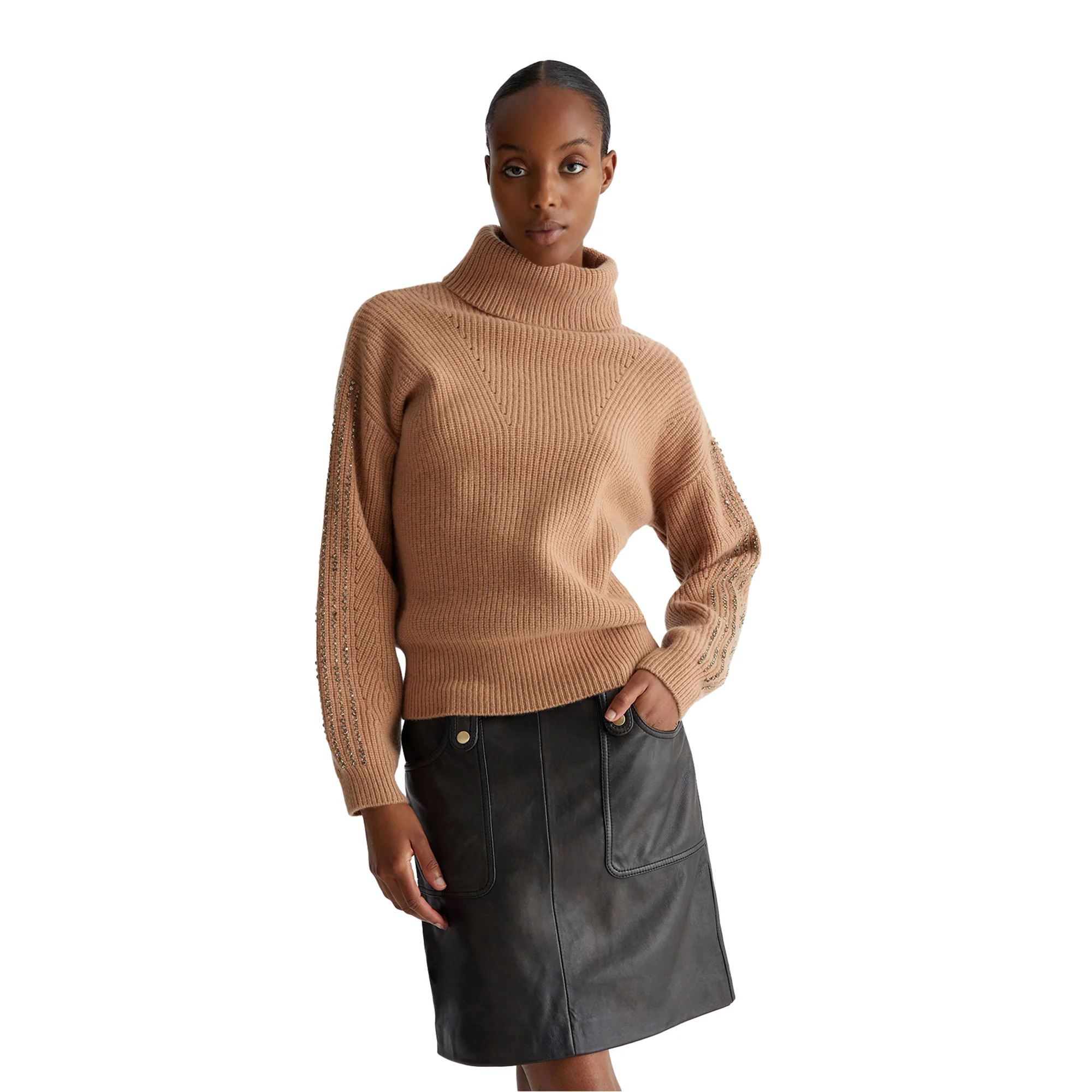 Dolcevita Donna in lana con strass - immagine 3