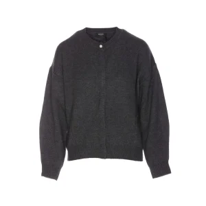 Cardigan Donna tinta unita con perla