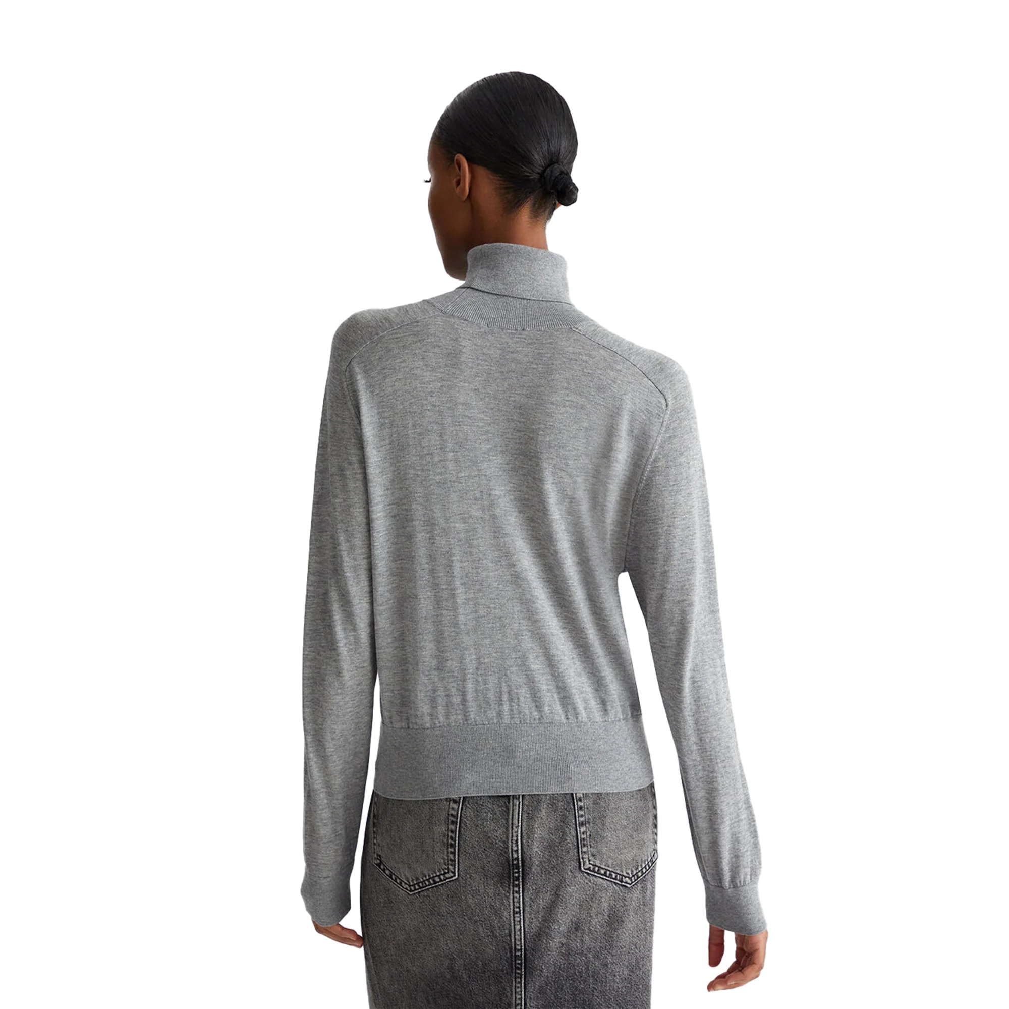 Dolcevita Donna in cotone e cashmere Grigio - immagine 5