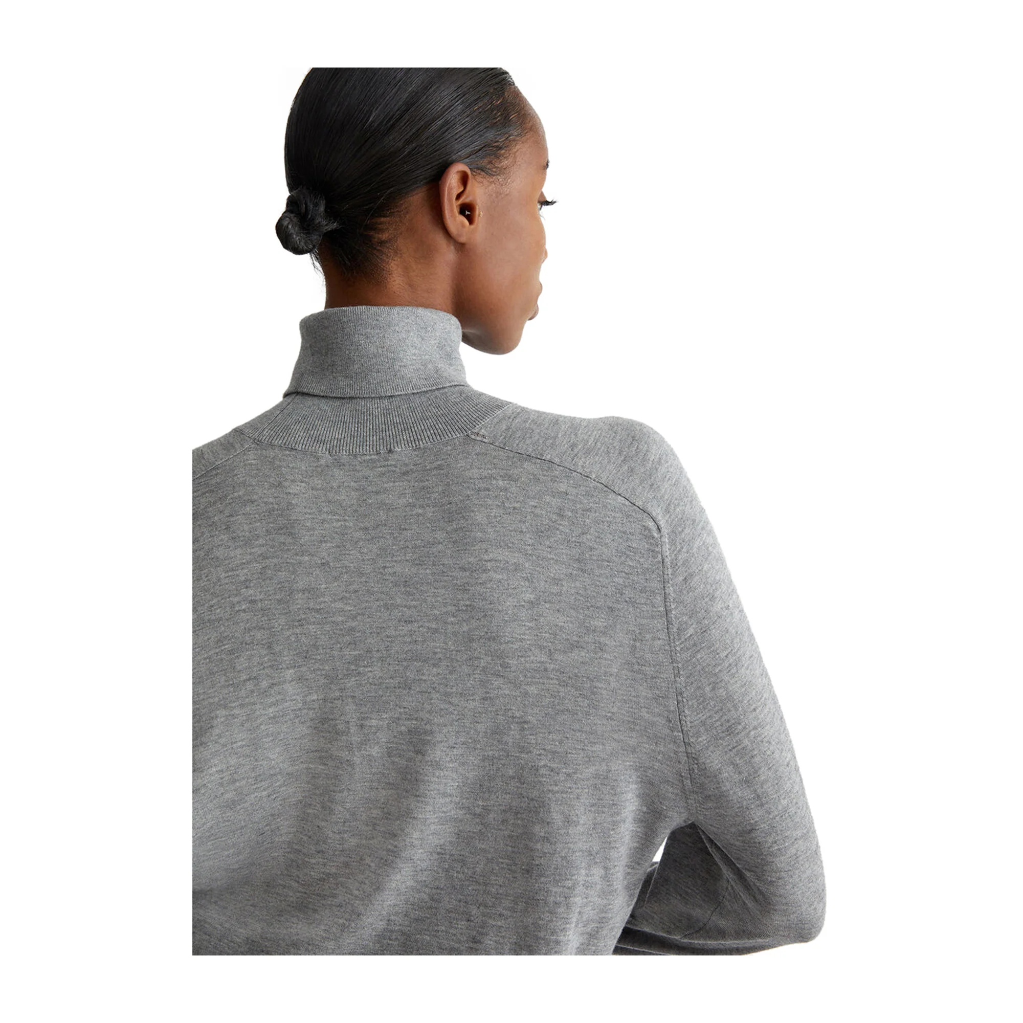 Dolcevita Donna in cotone e cashmere Grigio - immagine 7