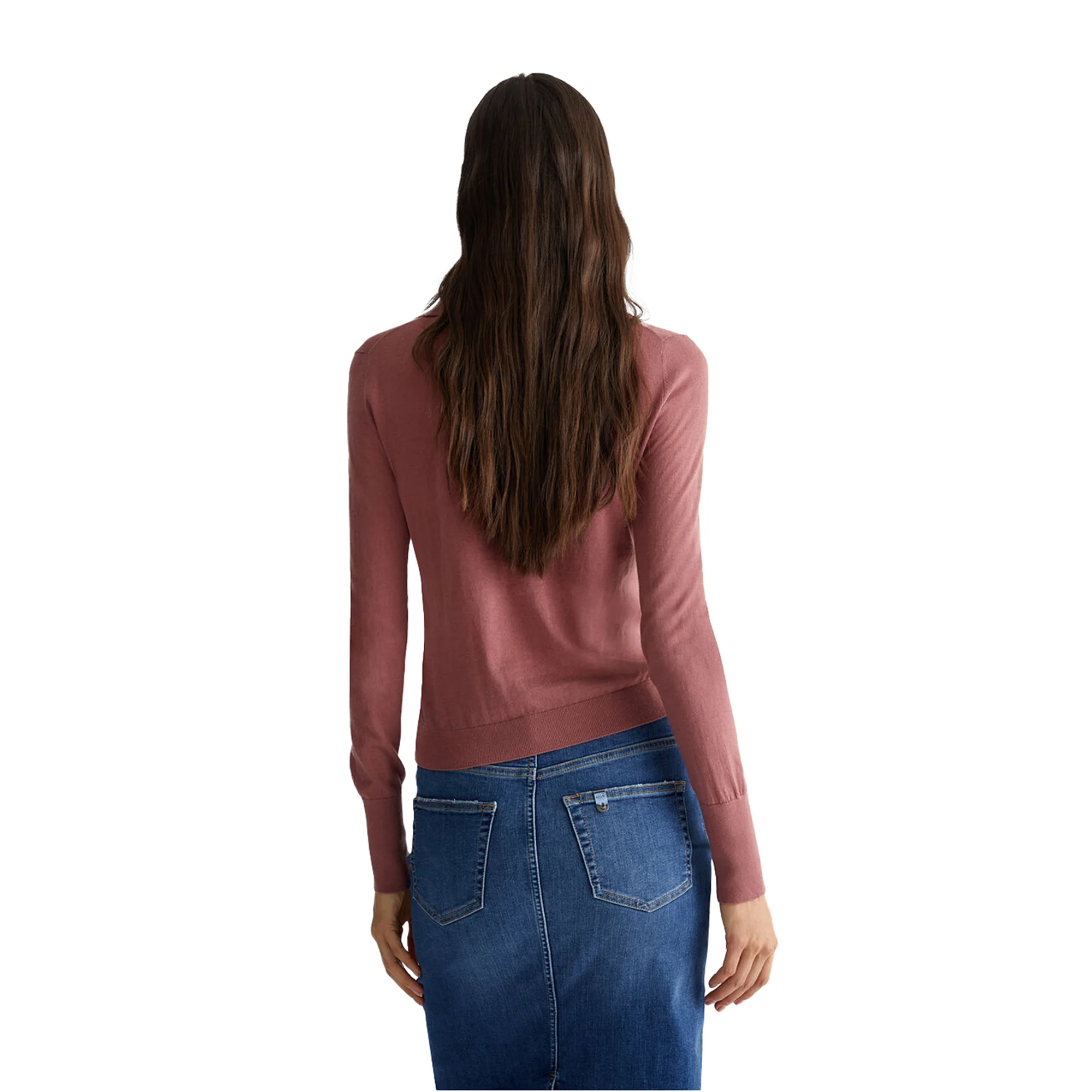 Polo Donna in misto cashmere Rosa - immagine 4