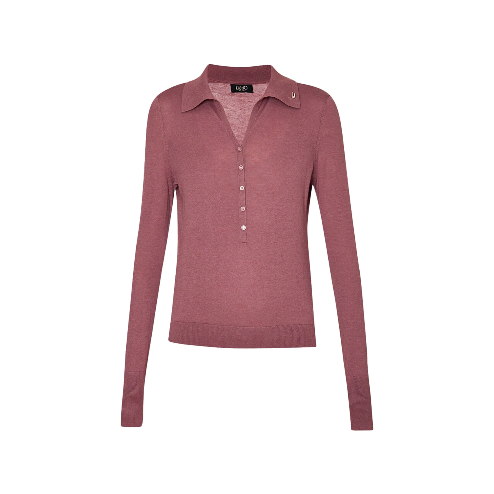 Polo Donna in misto cashmere Rosa - immagine 2