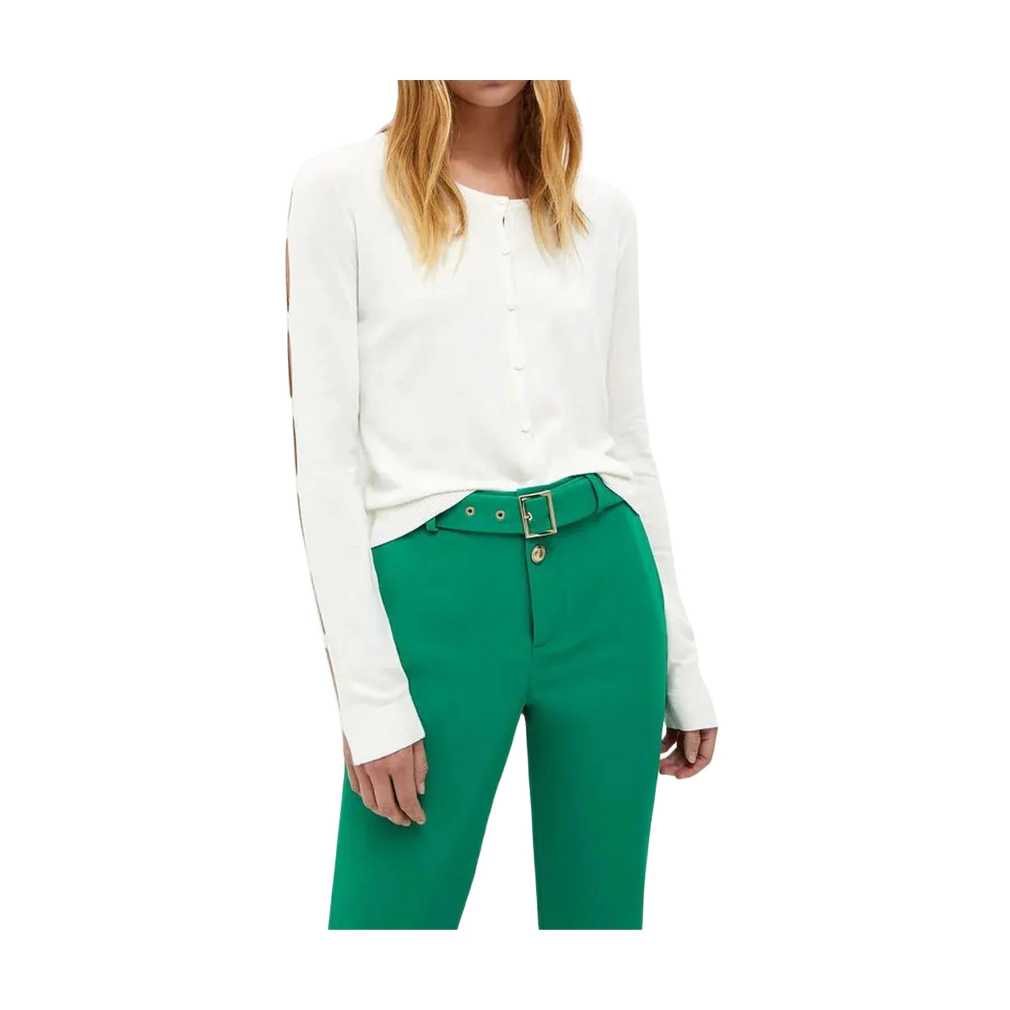 Cardigan Donna con motivo cut out sulle maniche - immagine 5