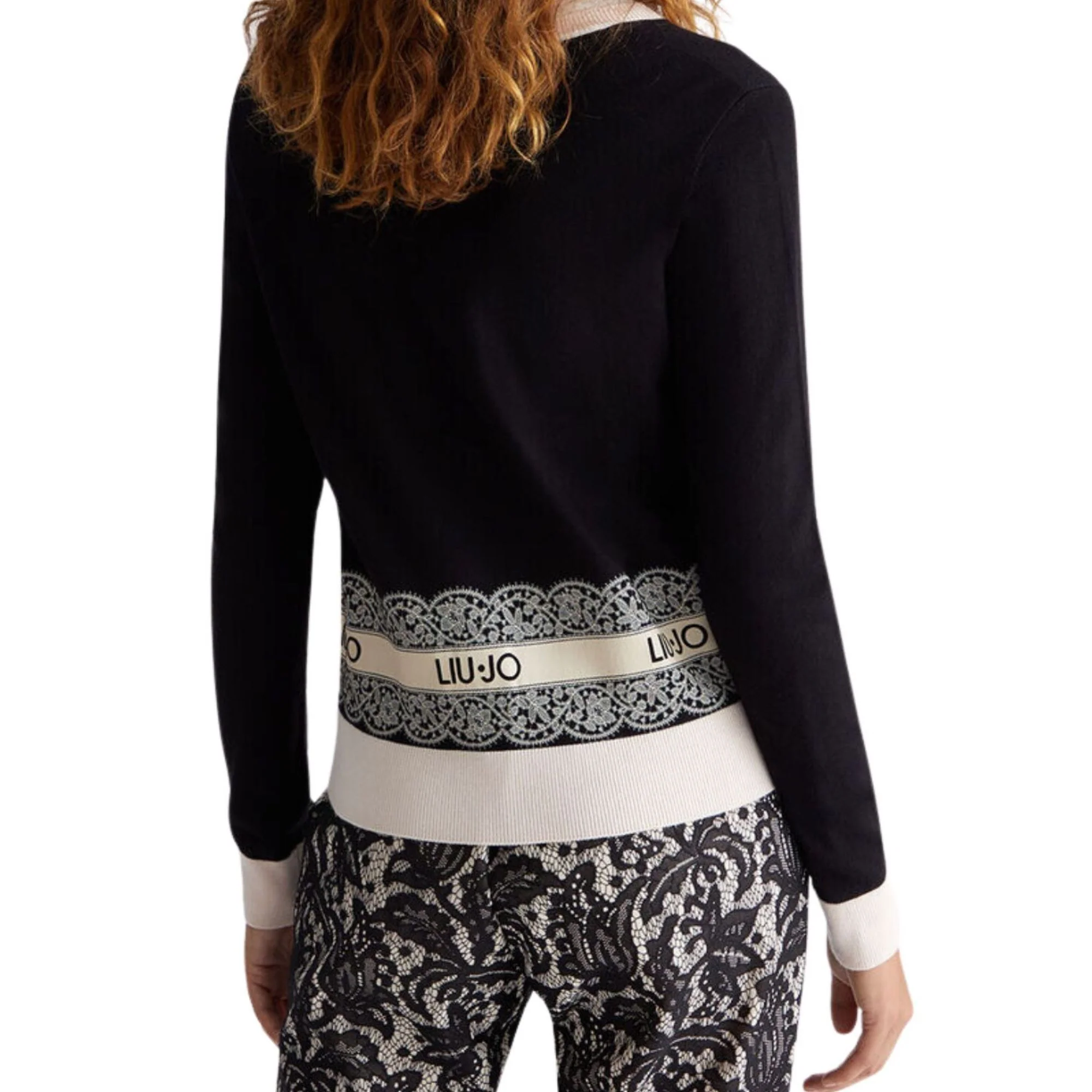 Cardigan Donna con inserto logato - immagine 3