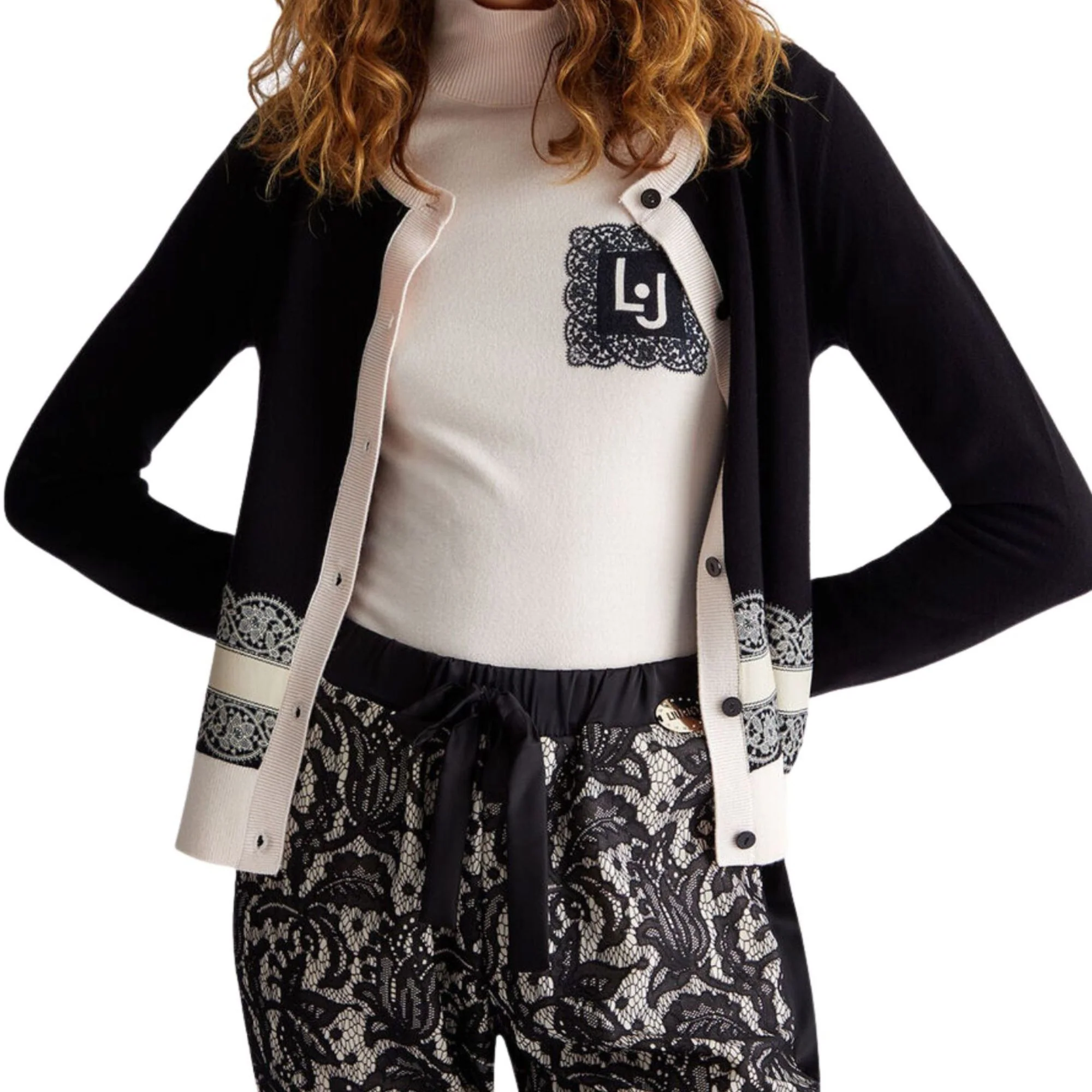 Cardigan Donna con inserto logato - immagine 4