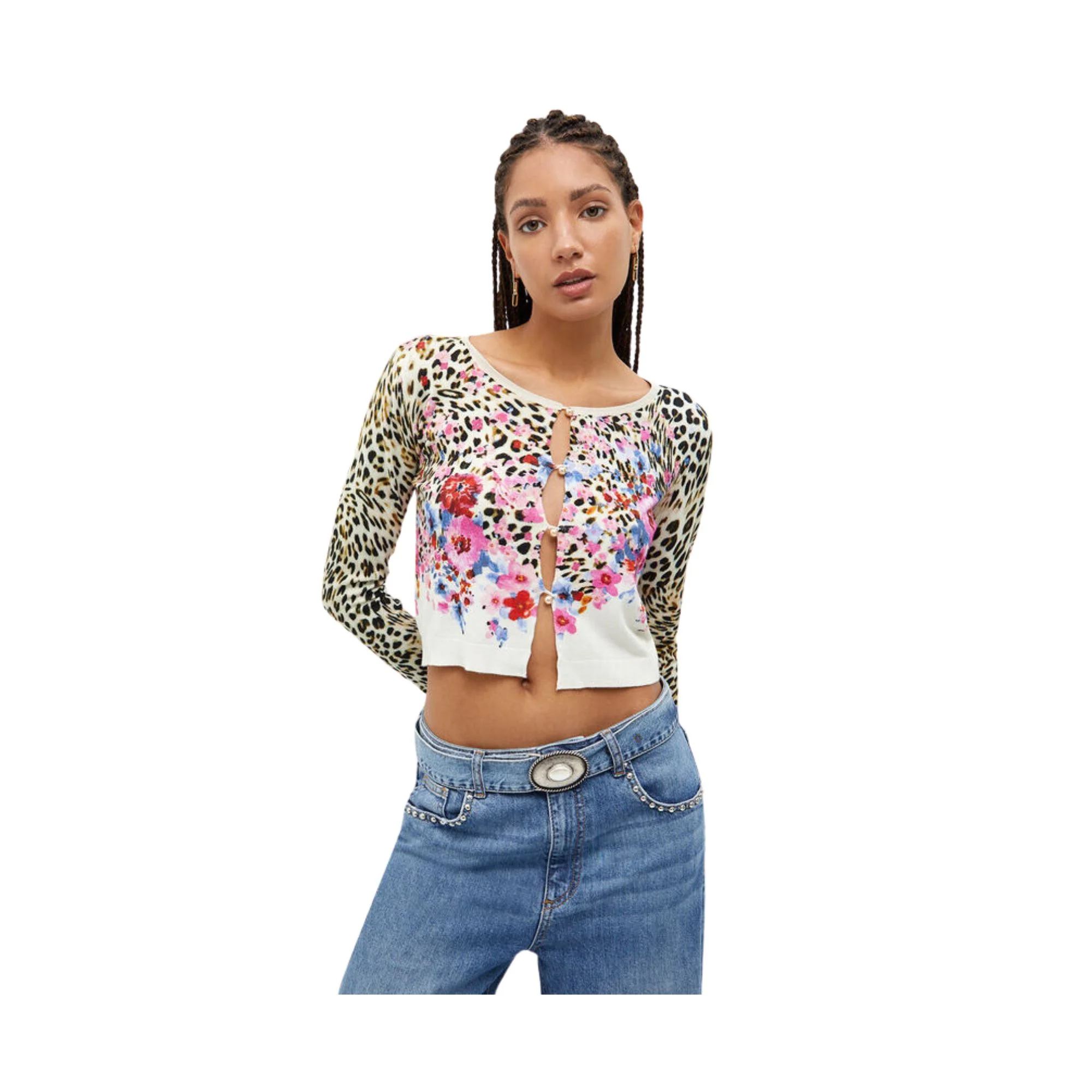 Cardigan Donna con fantasia animalier - immagine 3