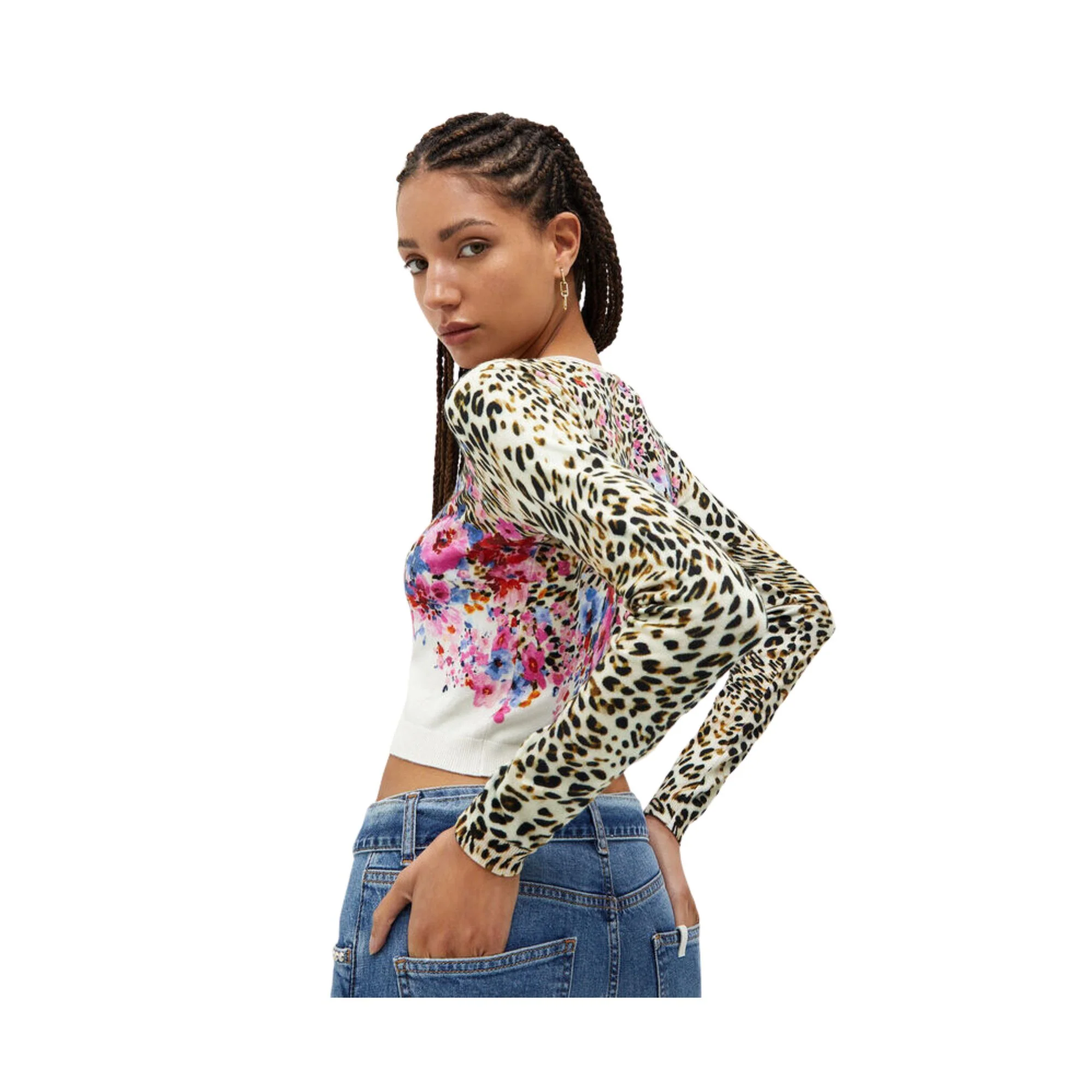 Cardigan Donna con fantasia animalier - immagine 4