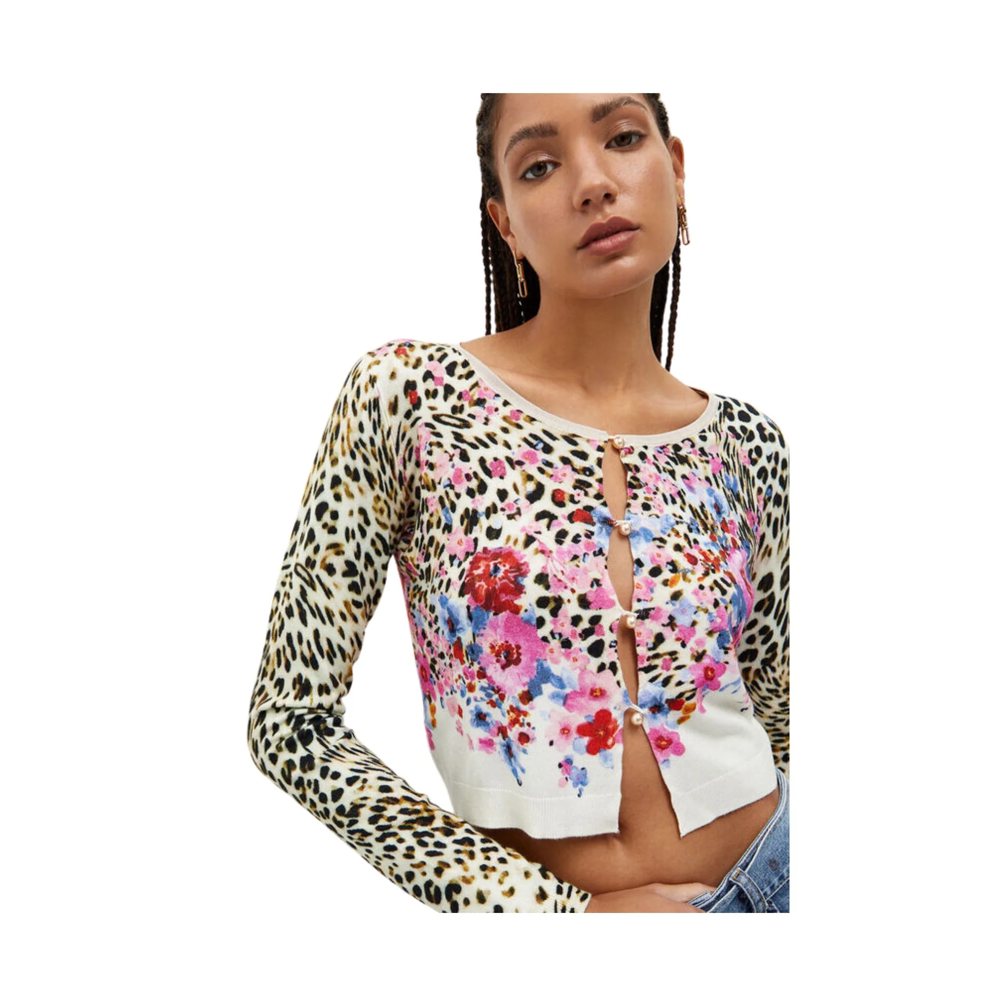 Cardigan Donna con fantasia animalier - immagine 5