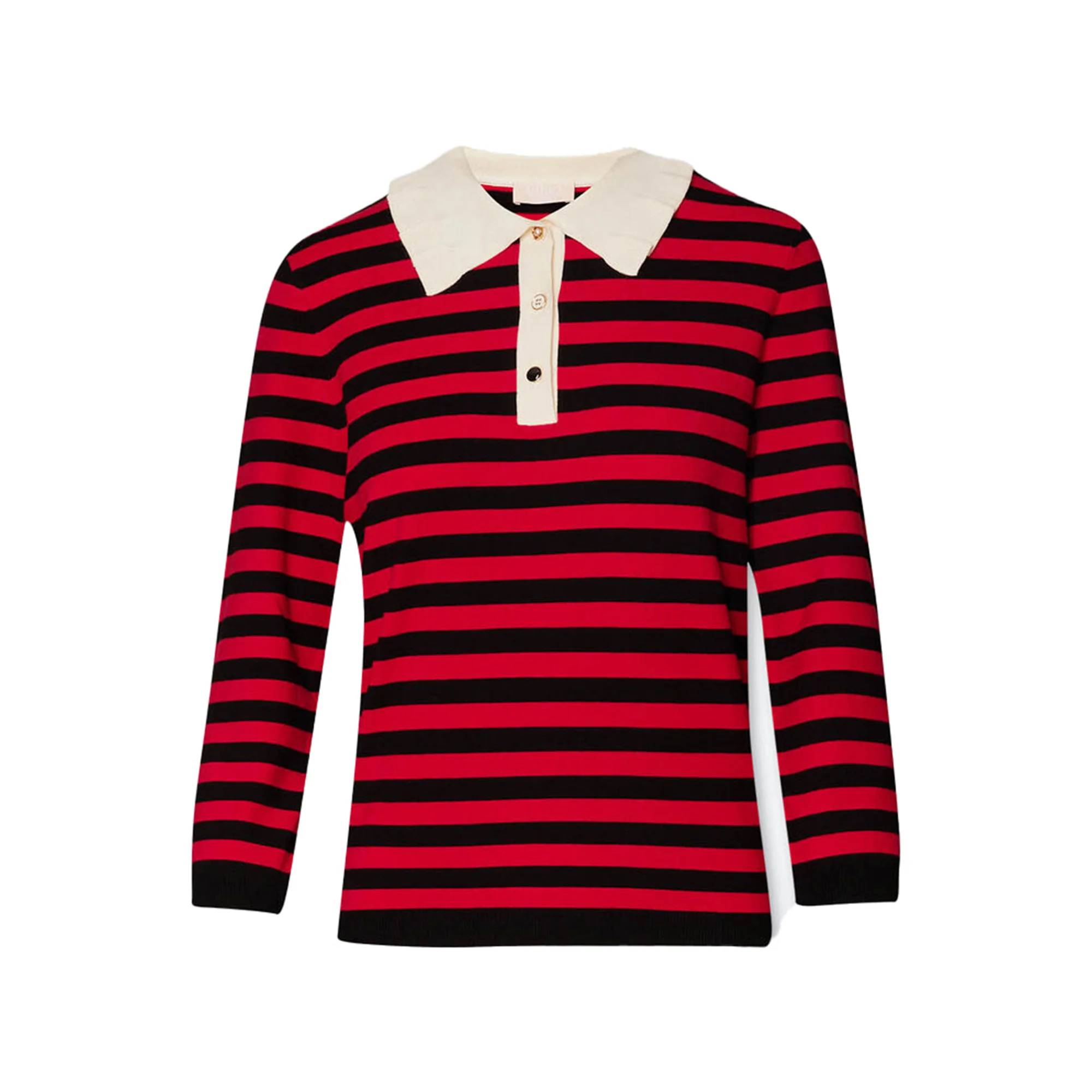 Maglia Donna a righe con bottoni gioiello - immagine 2