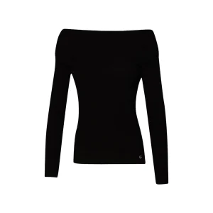 Maglia nera off-shoulder