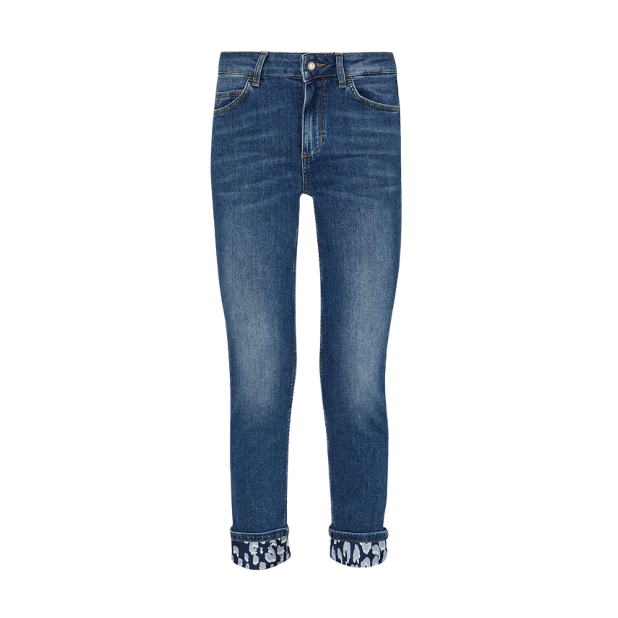 Jeans Donna a vita alta dettaglio animalier - immagine 2