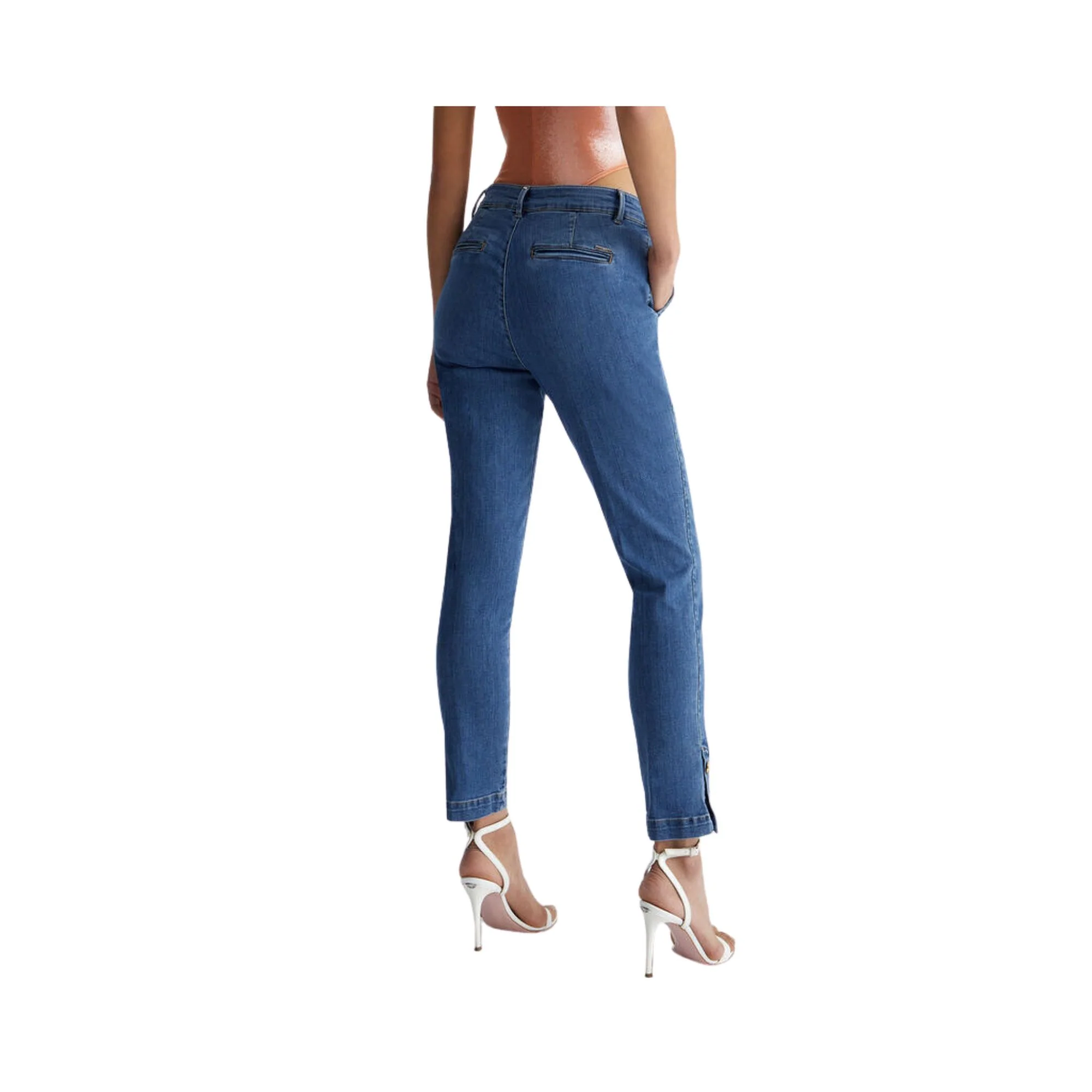 Jeans Chino In Denim Donna - Denim Blu - immagine 4