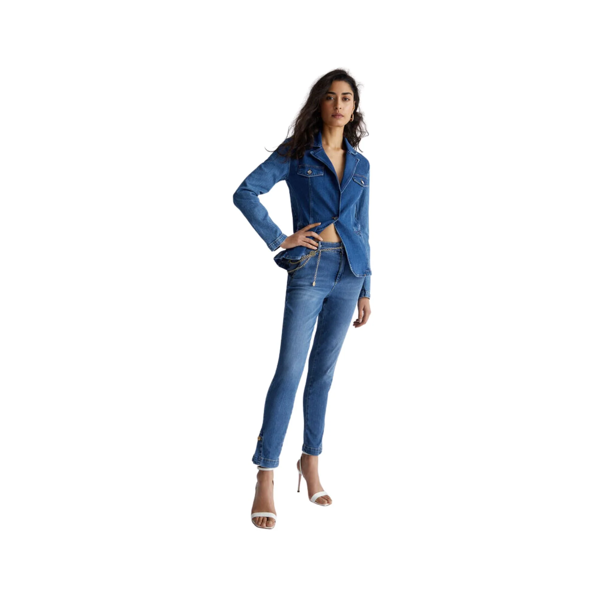 Jeans Chino In Denim Donna - Denim Blu - immagine 6