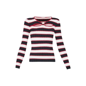 Maglia Donna a righe con cut out