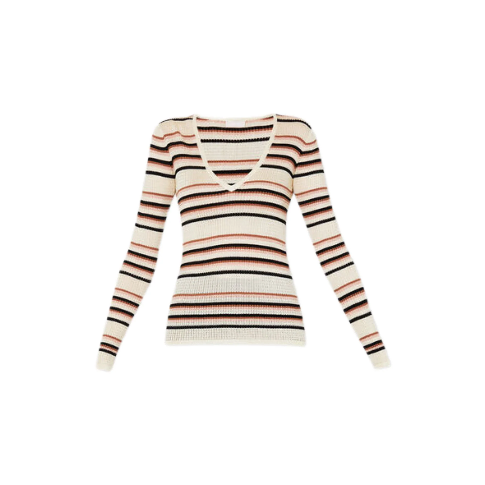 Maglia Donna a righe all over - immagine 2