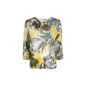 Maglia Donna girocollo con motivo maculato