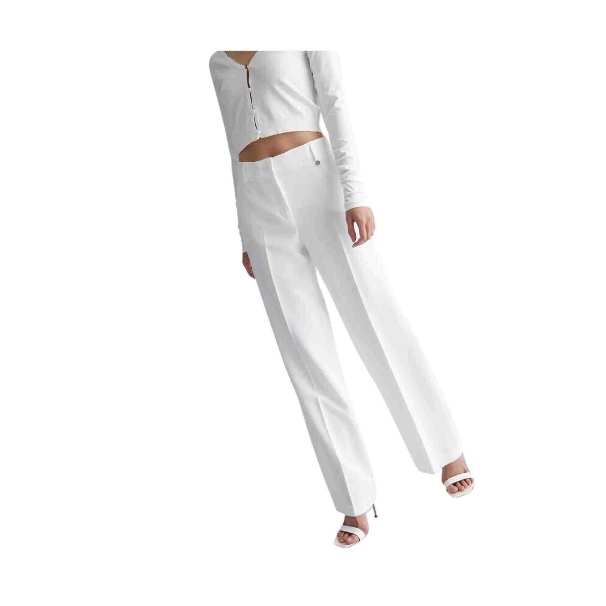 Pantalone Donna a palazzo stretch - immagine 3