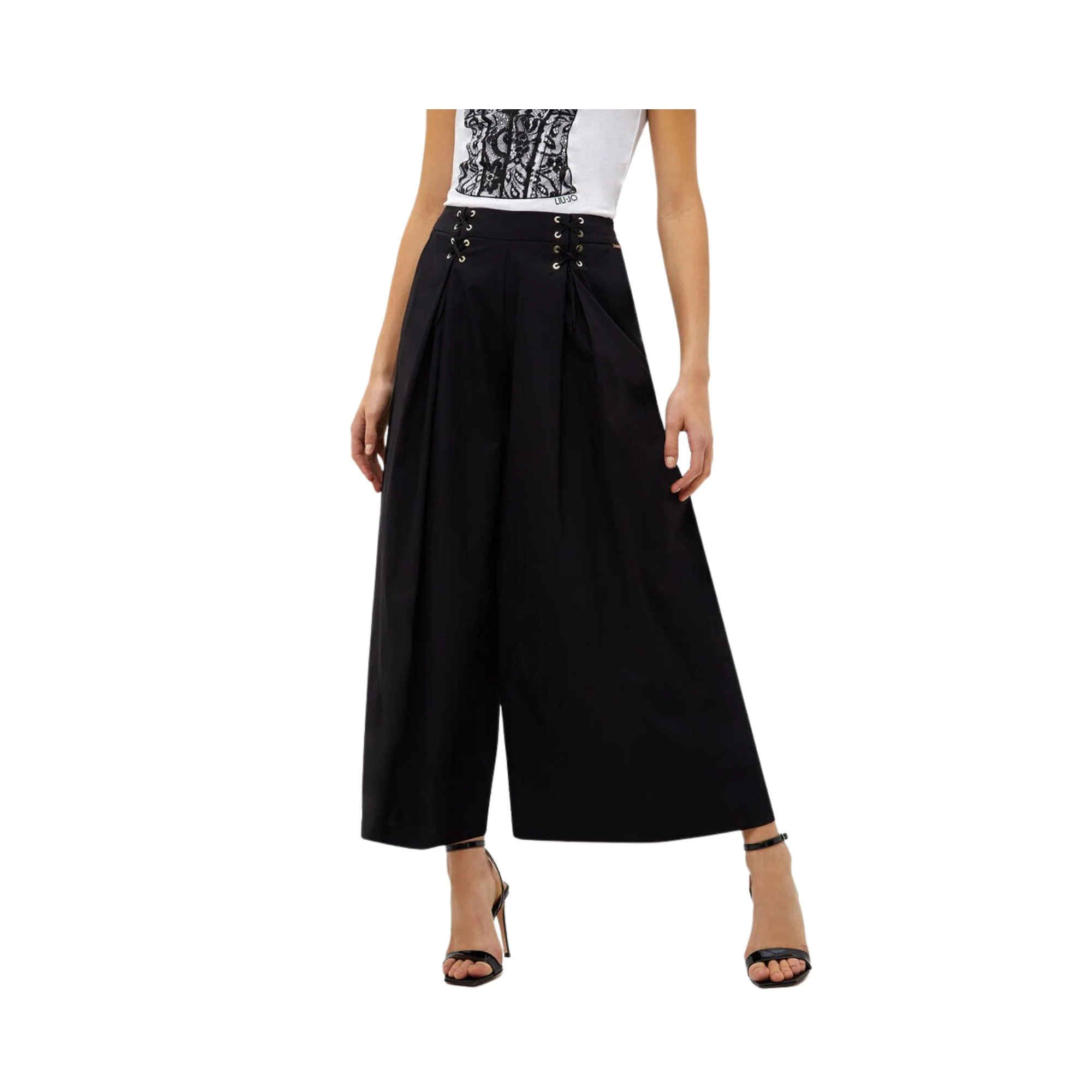 Pantalone Donna a palazzo cropped - immagine 3