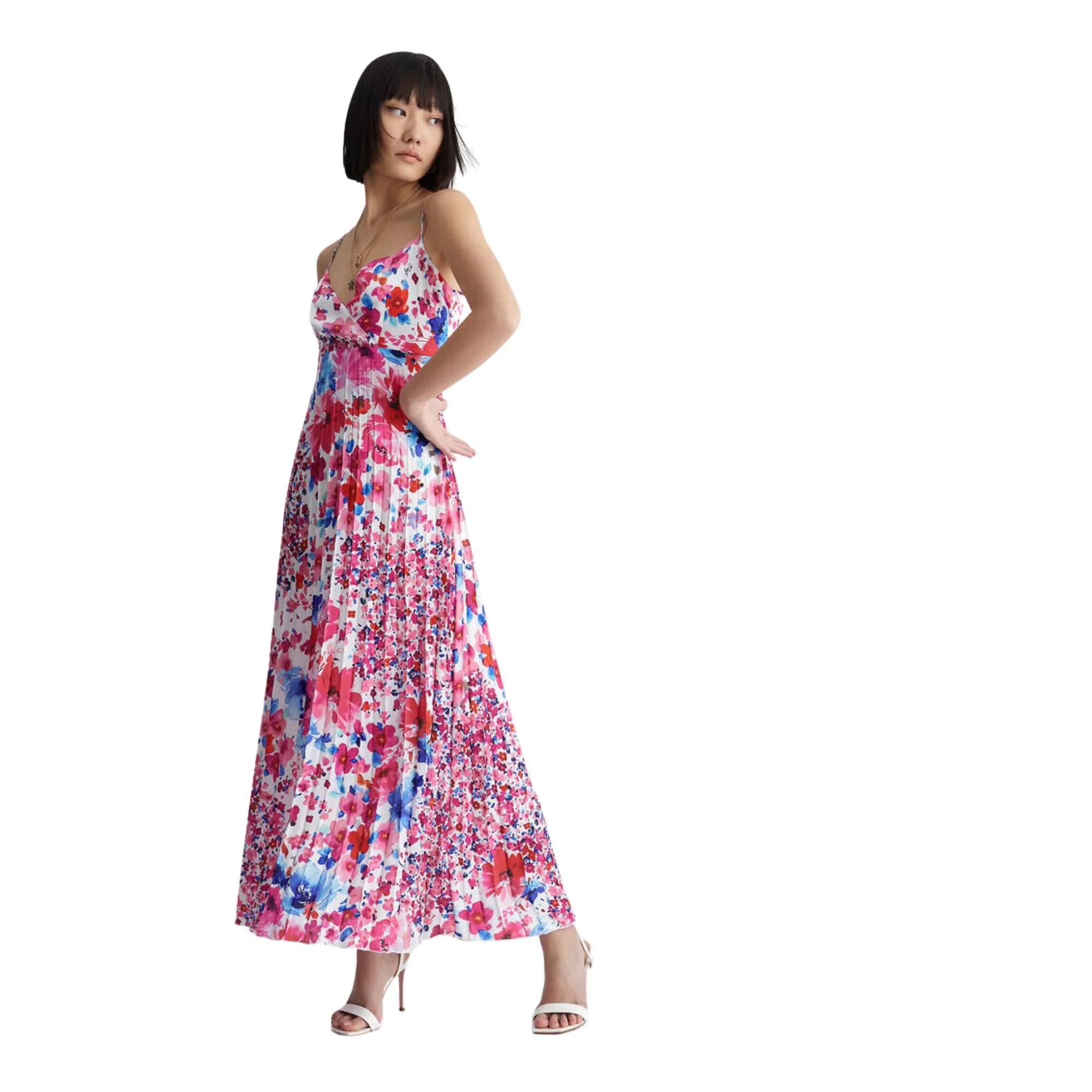 Vestito in raso stampato Donna - Stampa Foulard - immagine 6