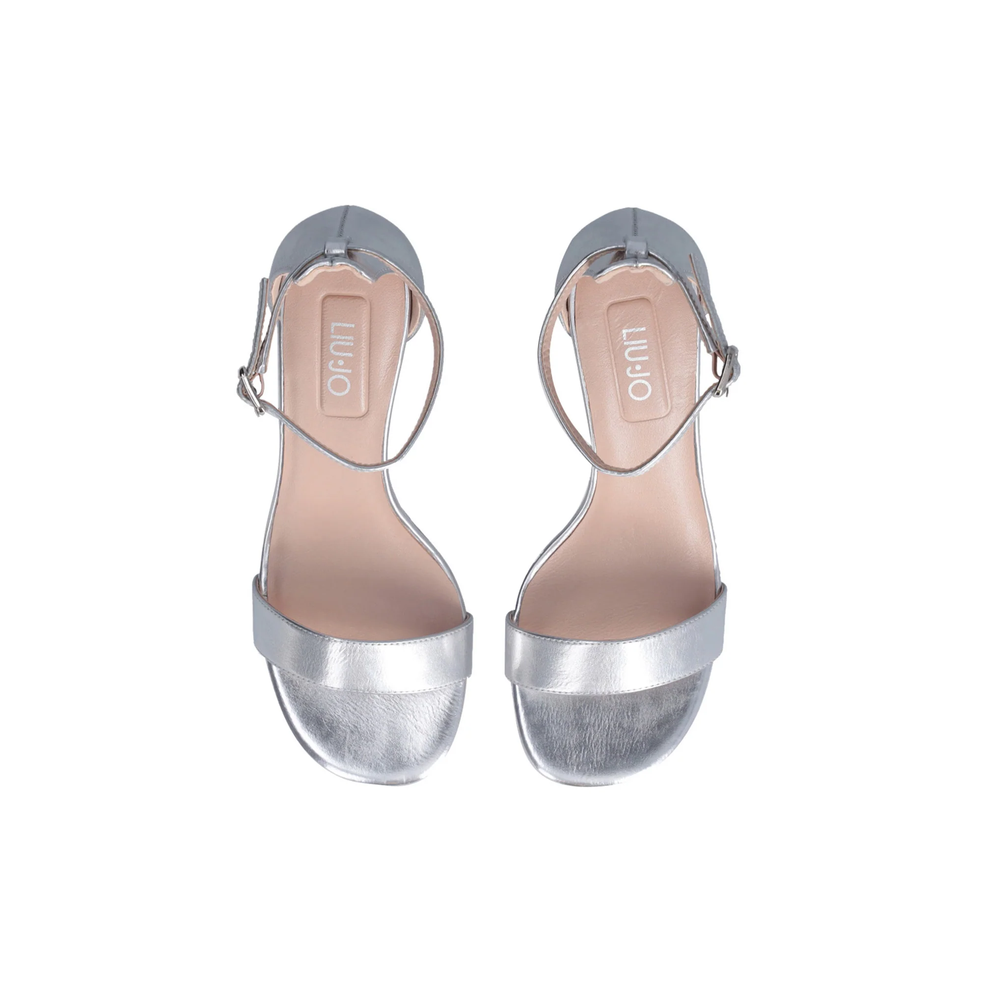 Sandali da Donna con tacco logato argento - immagine 3