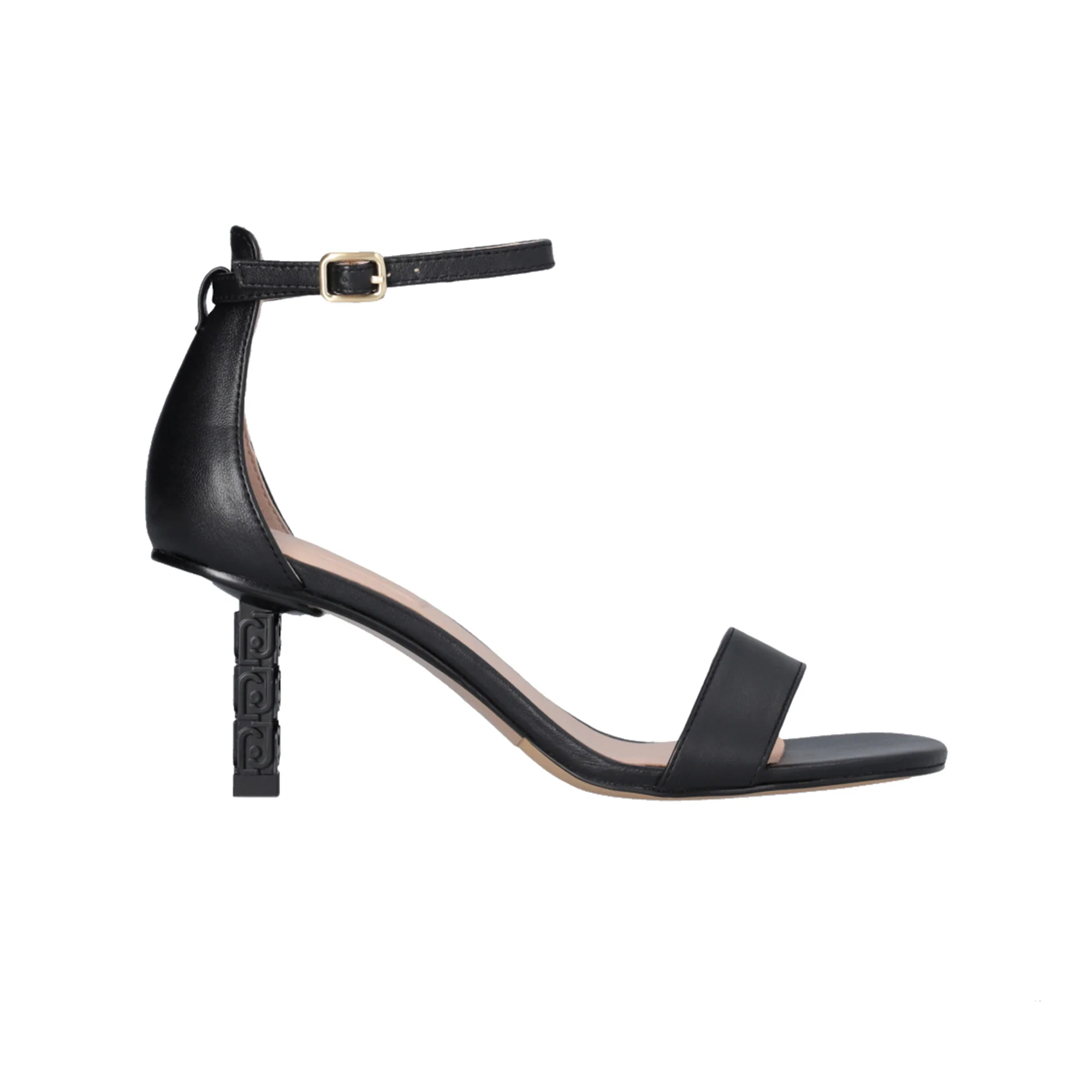 Sandali Donna con tacco logato Nero - immagine 2