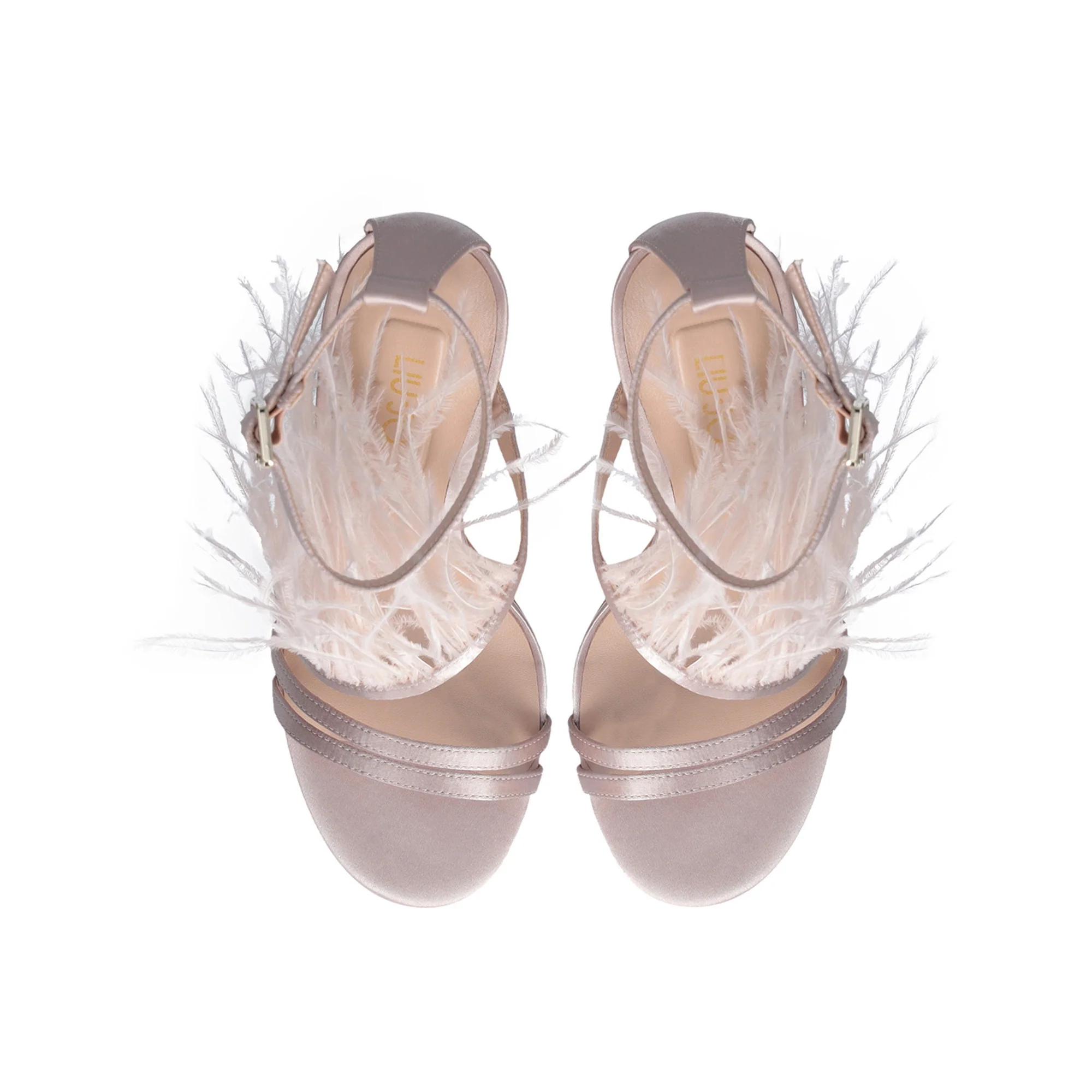 Sandali Donna eleganti con piume Rosa - immagine 3