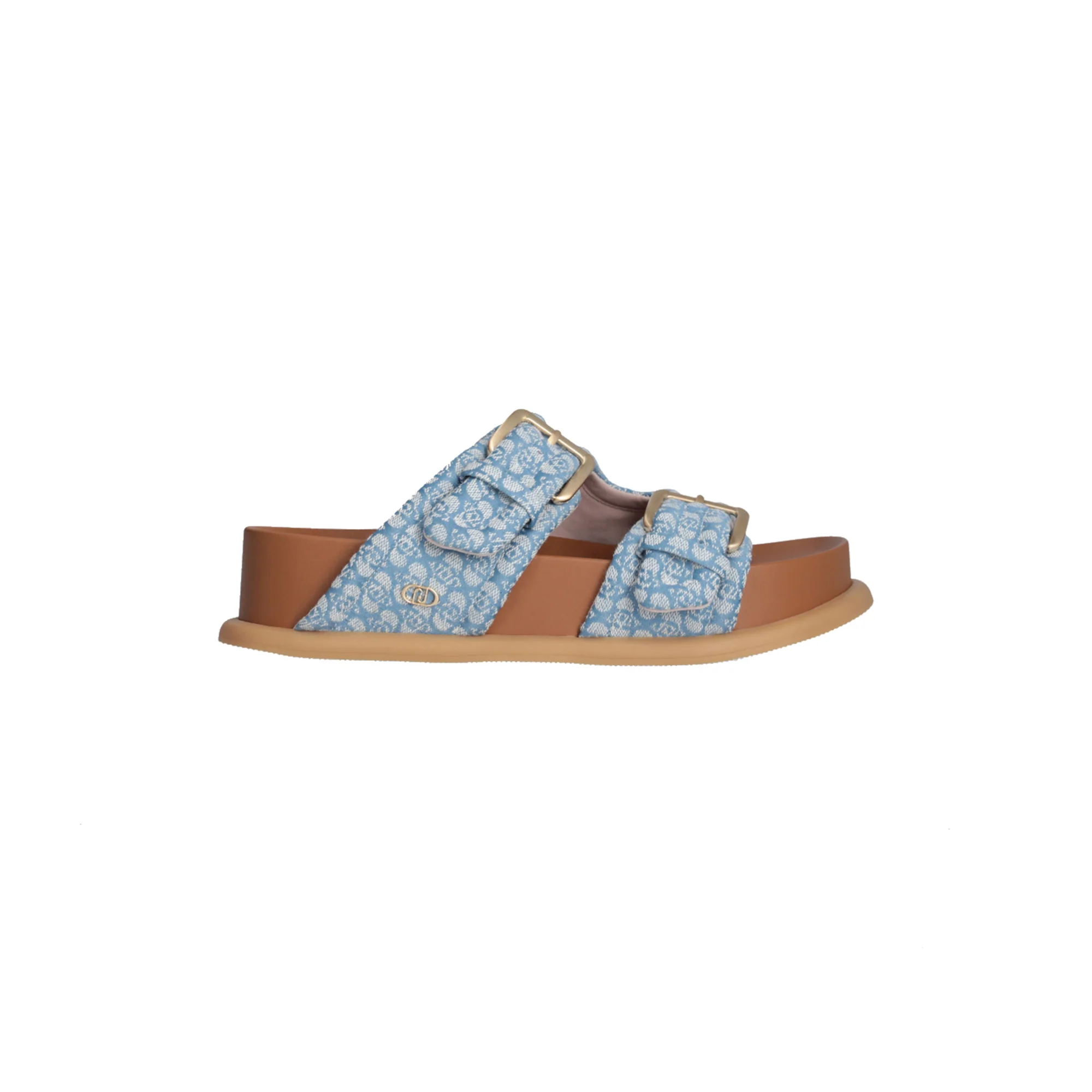Sandali Donna con fascette bold Blu denim - immagine 2
