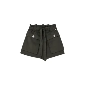 Shorts Donna con coulisse e bottoni gioiello