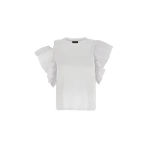 T-shirt Donna con maniche ad aletta