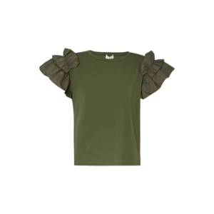 T-shirt con rouches donna - Orchidea