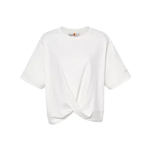 T-shirt Donna con drappeggio frontale