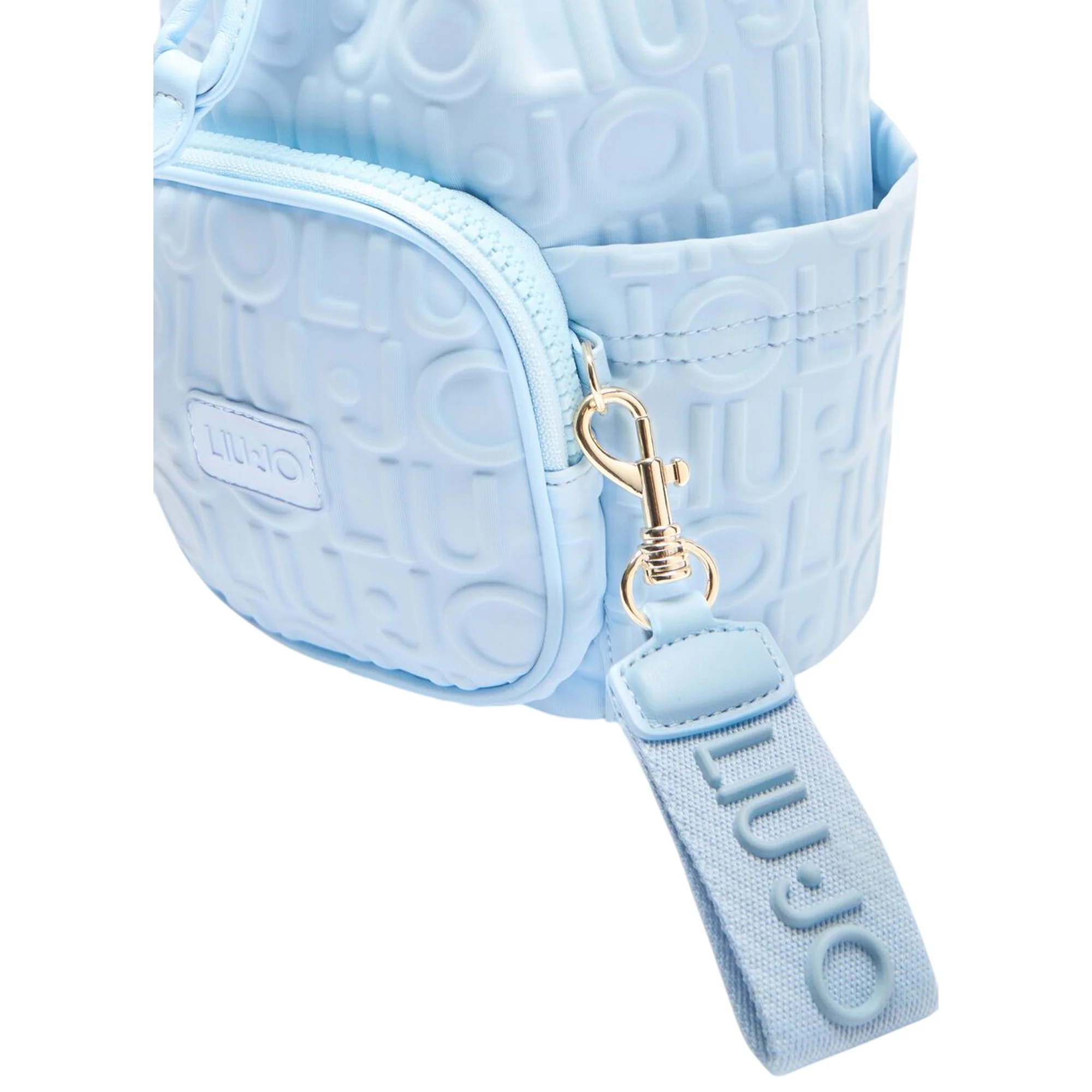 Borsa a secchiello medio in scuba azzurro - immagine 5