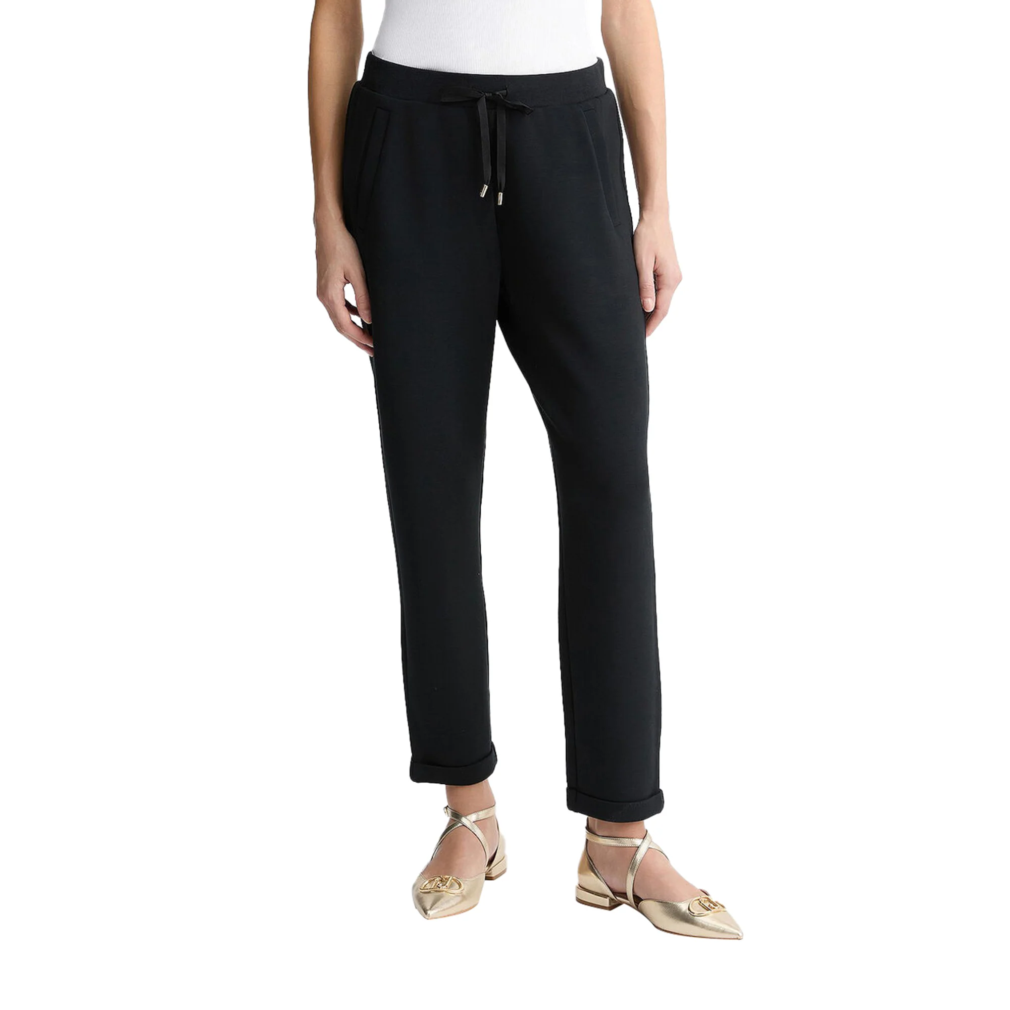 Pantaloni jogging da donna in scuba Nero - immagine 3