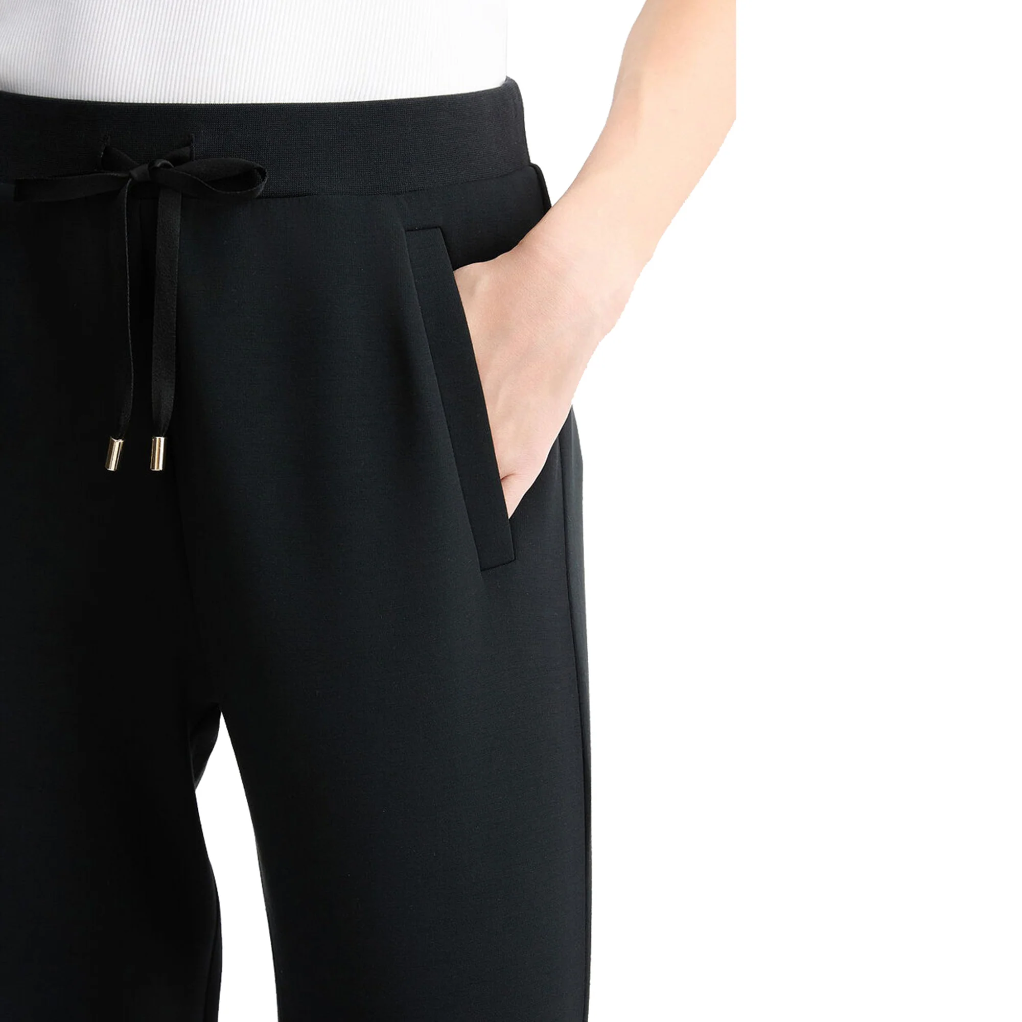 Pantaloni jogging da donna in scuba Nero - immagine 5